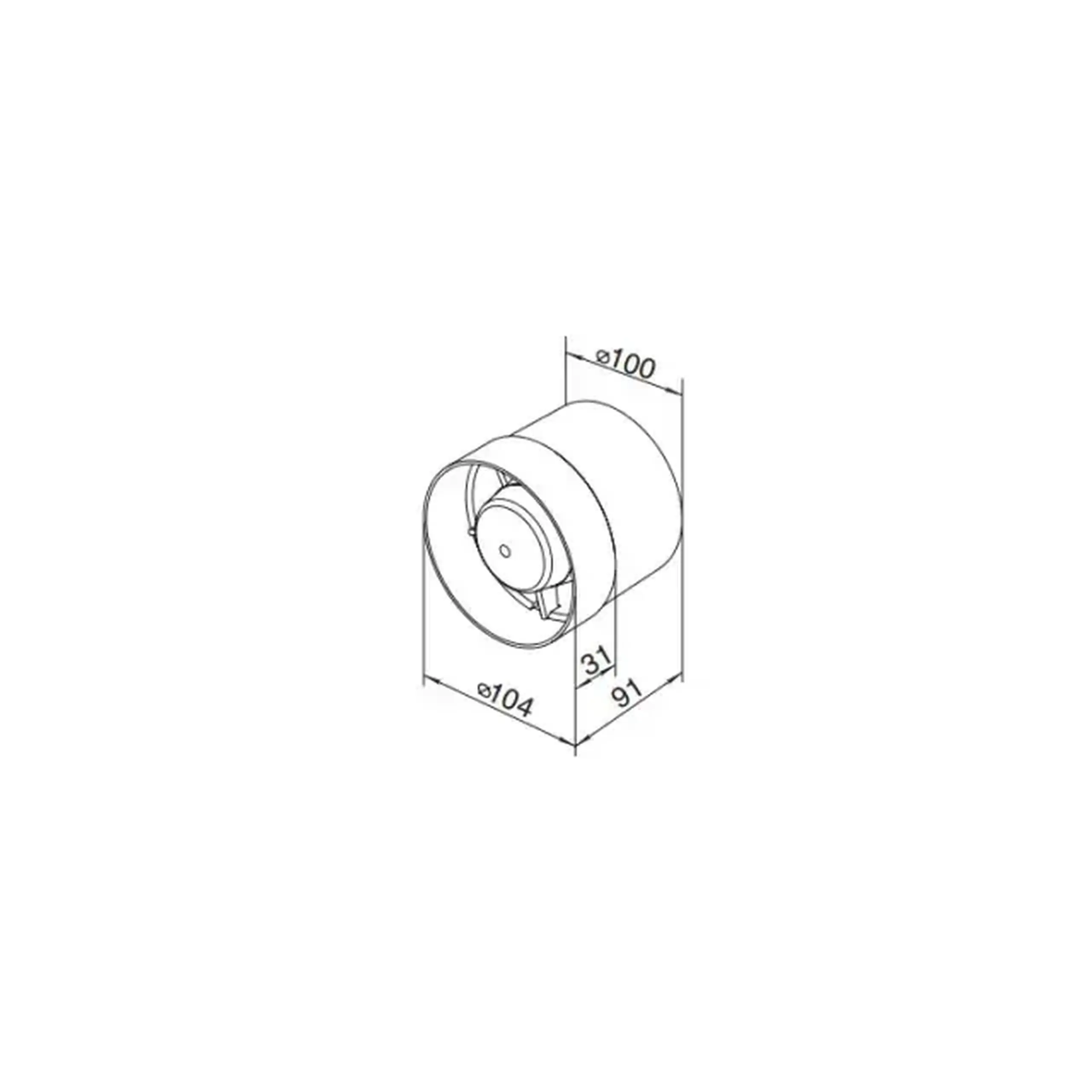 Ventilator INTRO BIS 100K L 14 W 220 - 240 V 105 m³/h 2300 rot/min Ventika