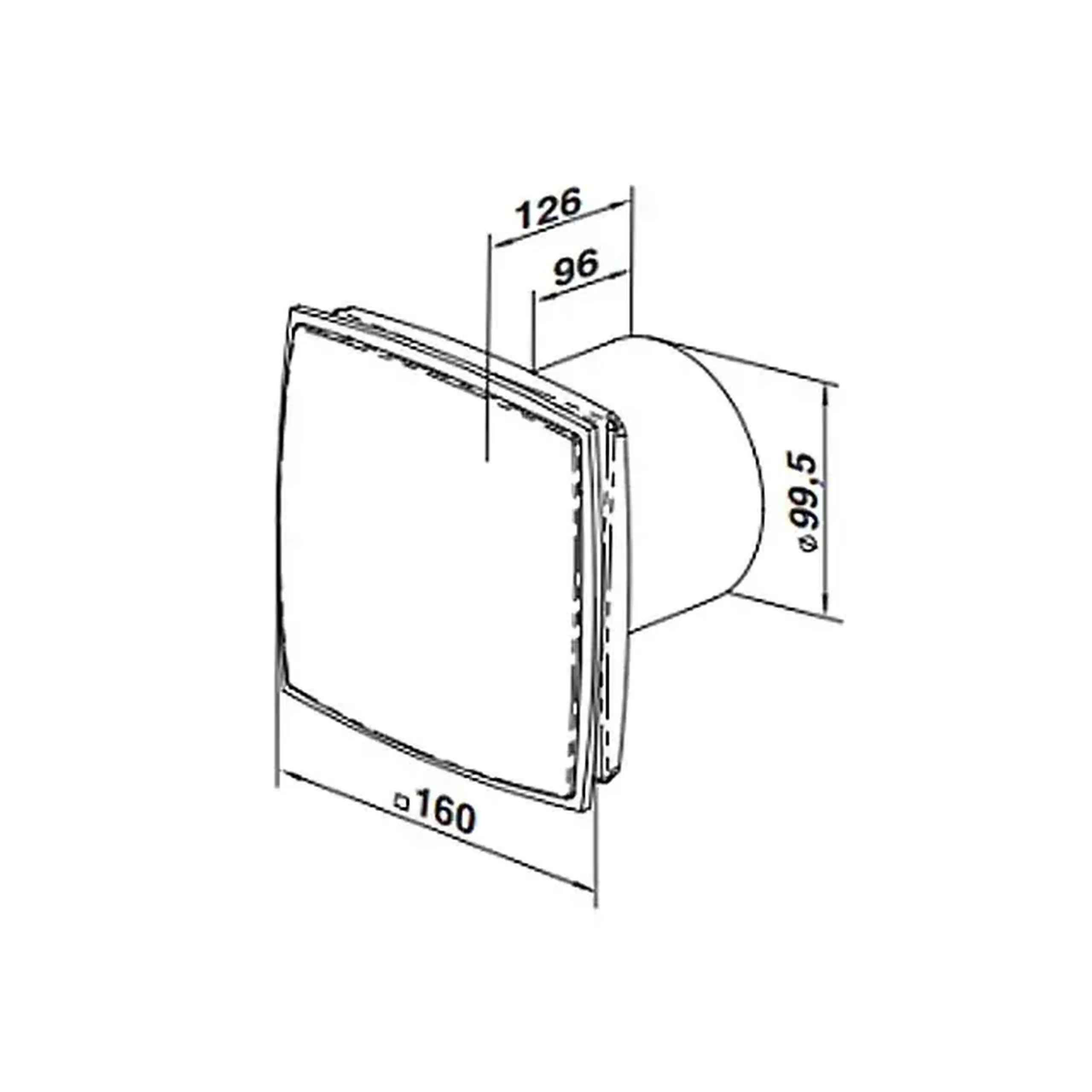 Ventilator Ventika MODERN LIGHT LD L R 14 W 220 - 240 V 88 m3/h 2300 rot/min