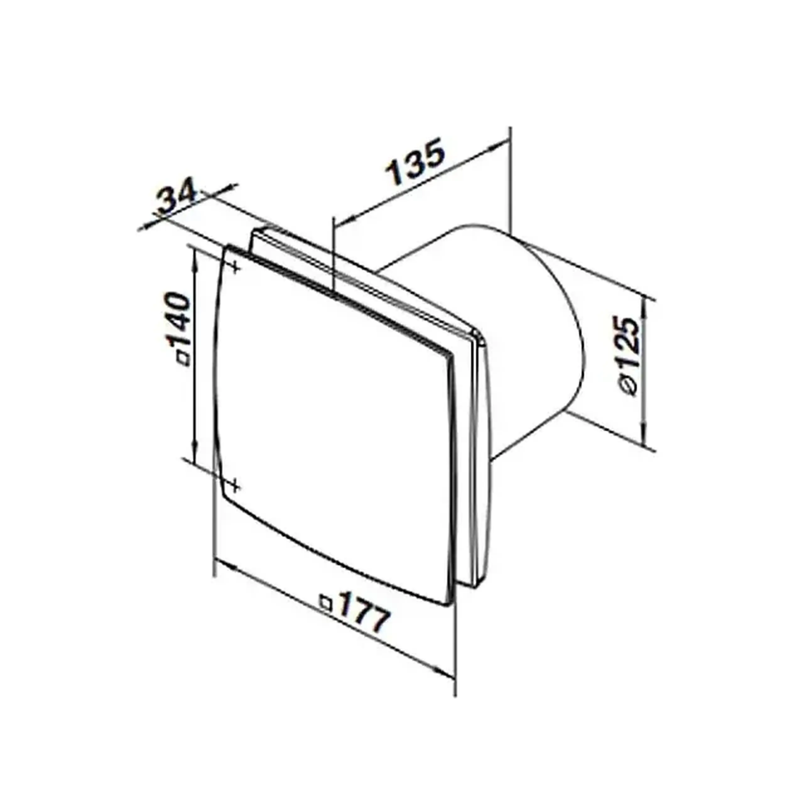 Ventilator Ventika MODERN TEKNO LDAO 16 W 220 - 240 V 167 m3/h 2400 rot/min