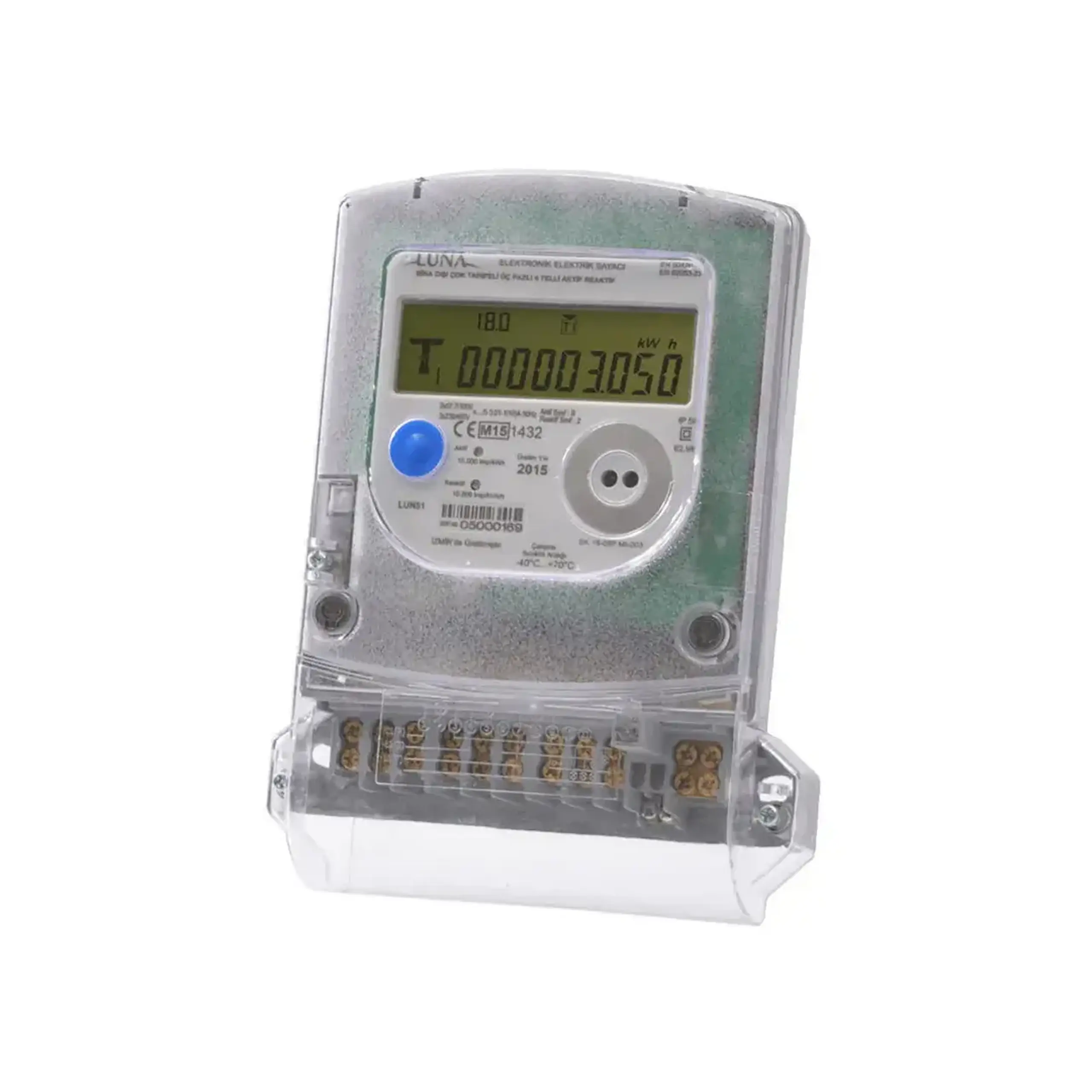 Contor electric trifazat LUN51 Trifazat 20 A 220/380V IP54 LUNA