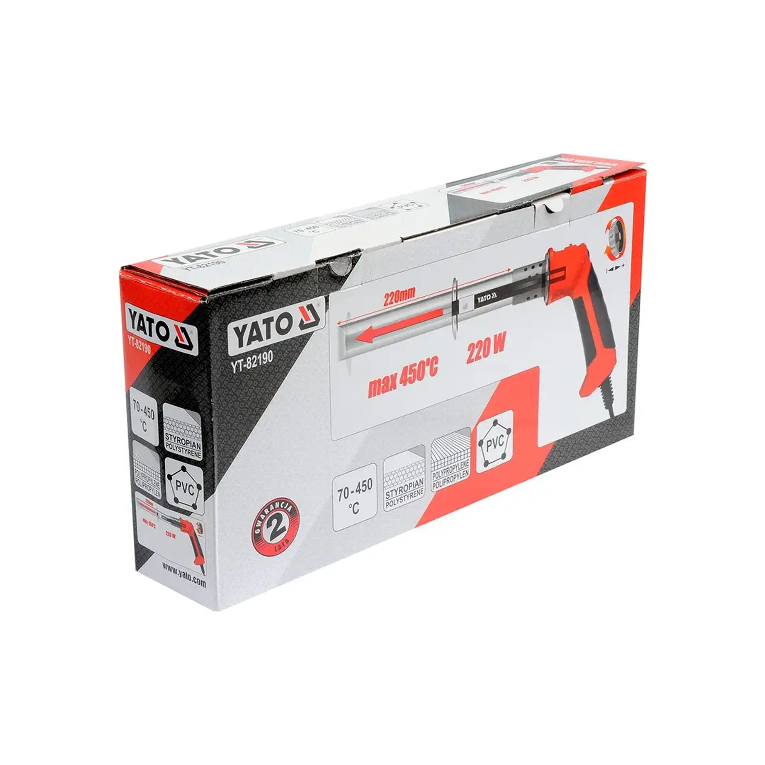 Cuțit termic pentru taiere polistiren Yato 82190 220 W 220 - 240 V 70-450 °C