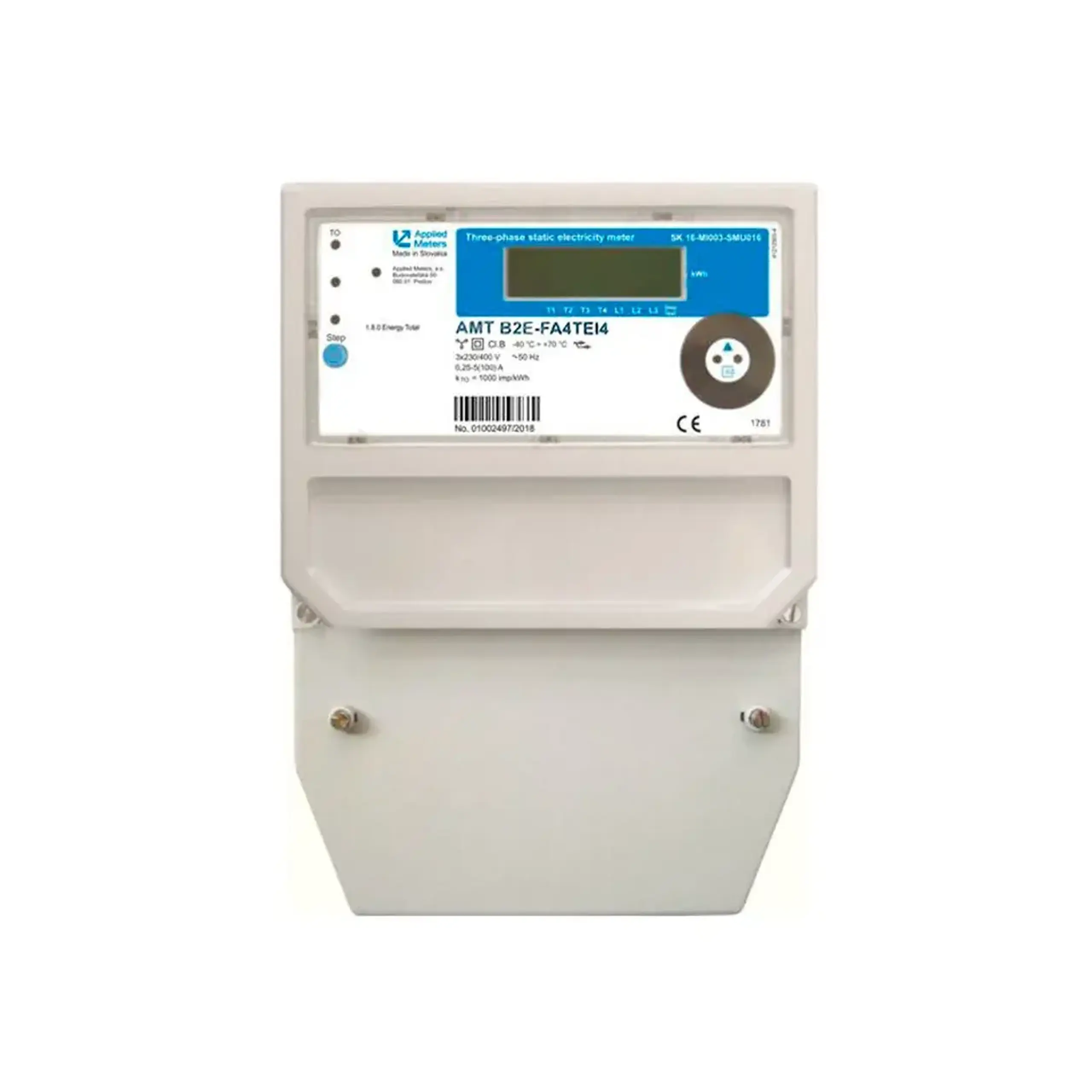 Contor electric trifazat bidirectional AMT B2E-FA4TEI4 trifazat 100 A 220 - 380 V