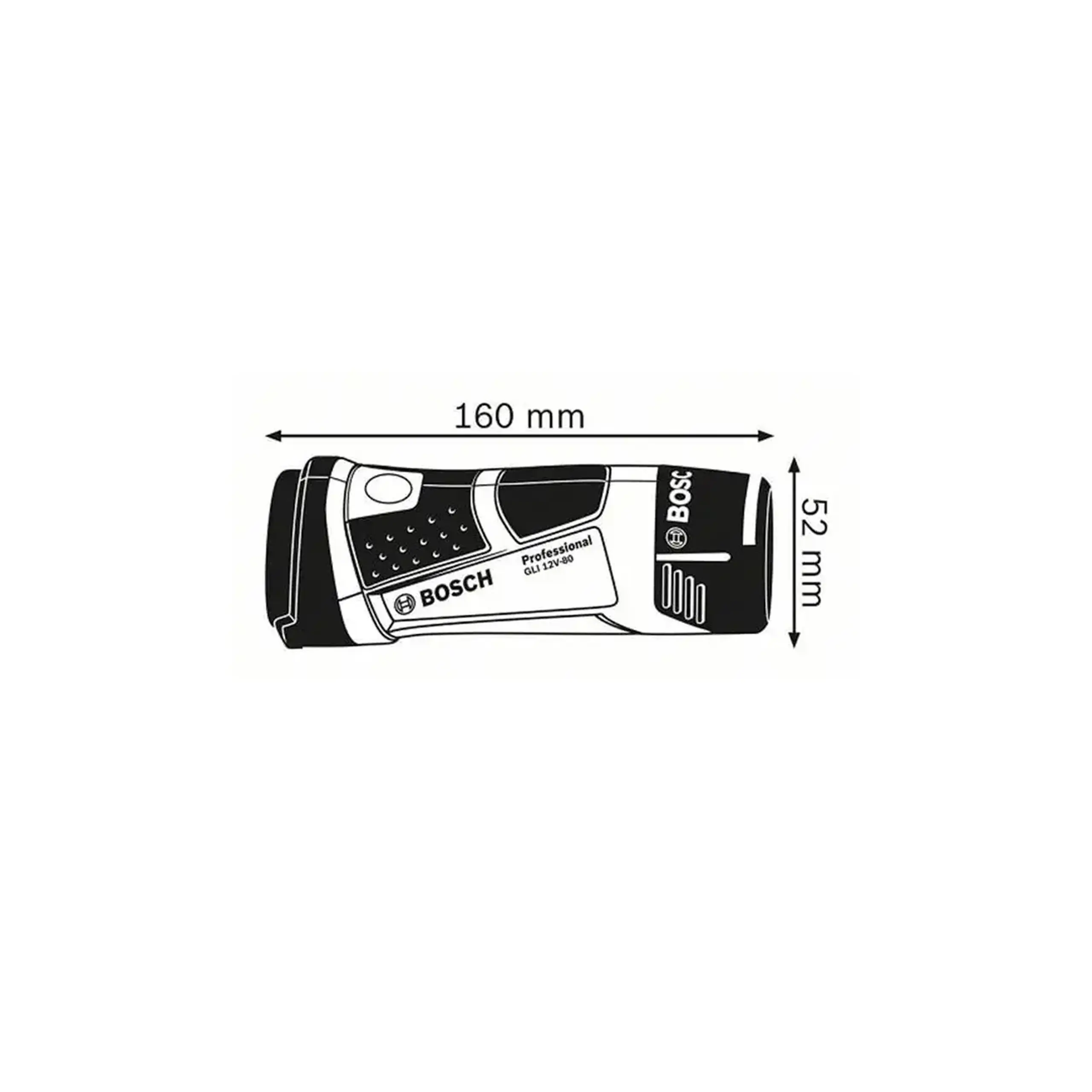 Lanternă Bosch GLI 12V-80 1 W 80 lm 12 V fără acumulator