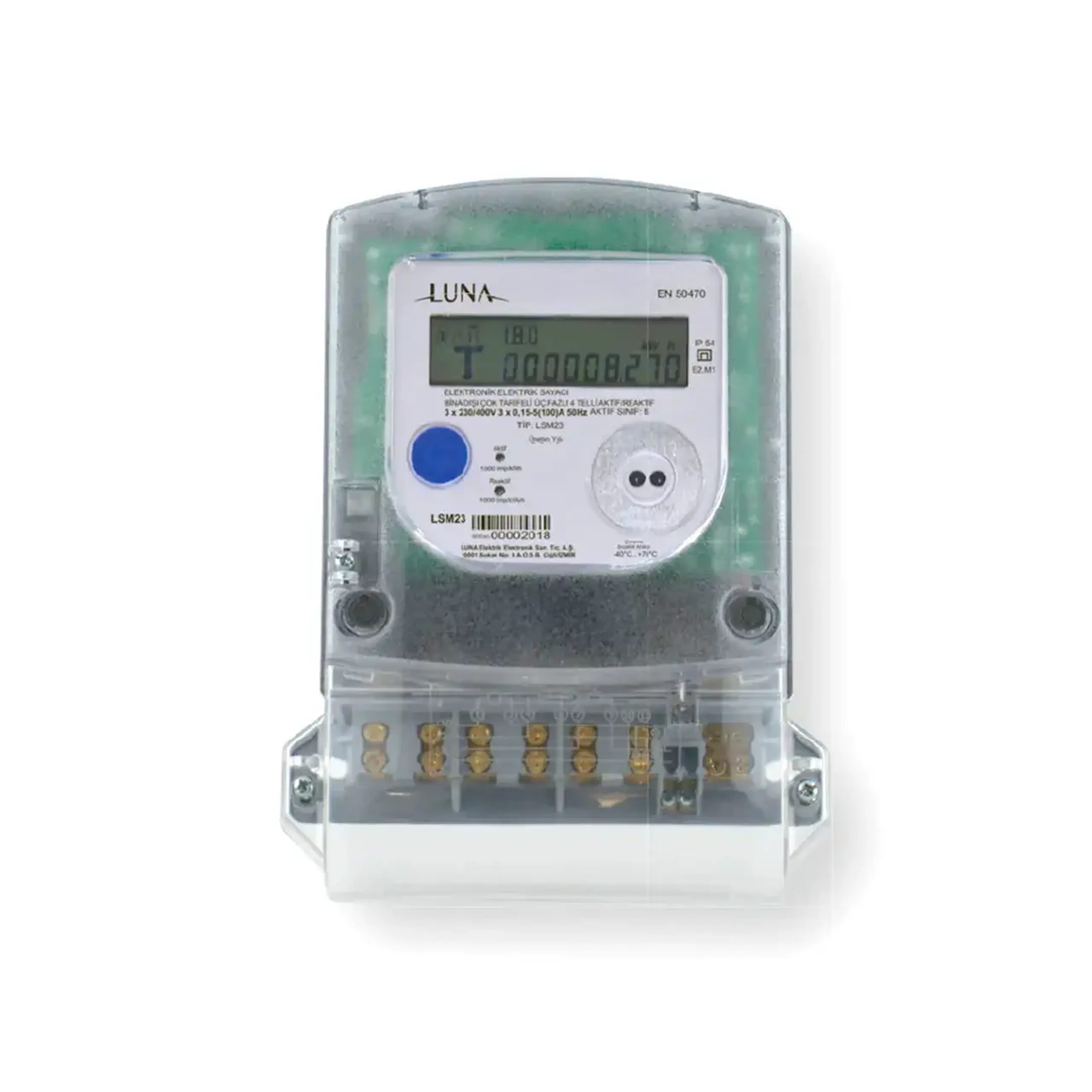 Contor electric trifazat LUN23 Trifazat 5 - 100 A 220 - 400 V IP54 LUNA - Tensiune (V) 220 - 400 V