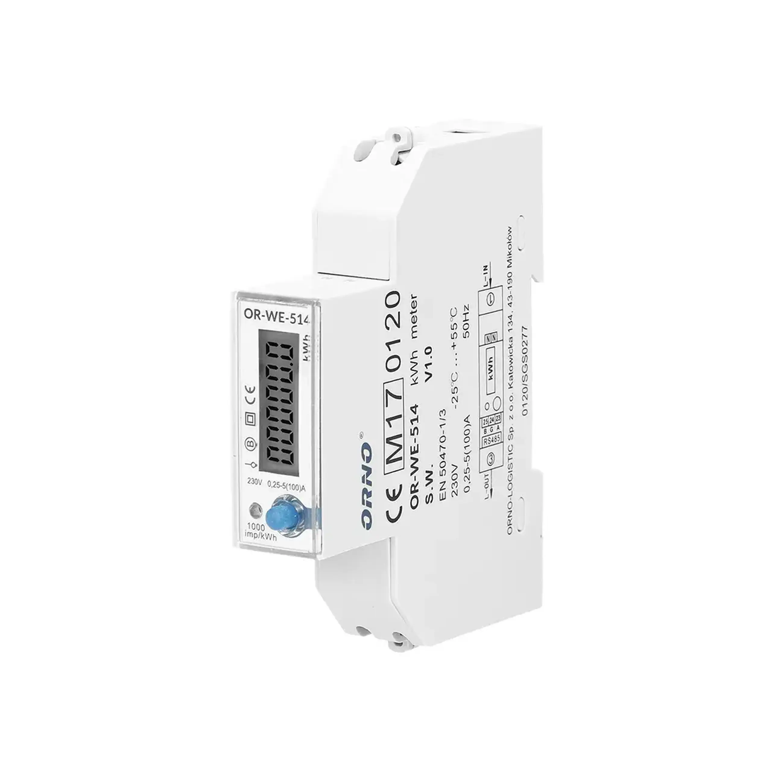 Contor digital Monofazat 100 A 220 - 240 V IP51 ORNO