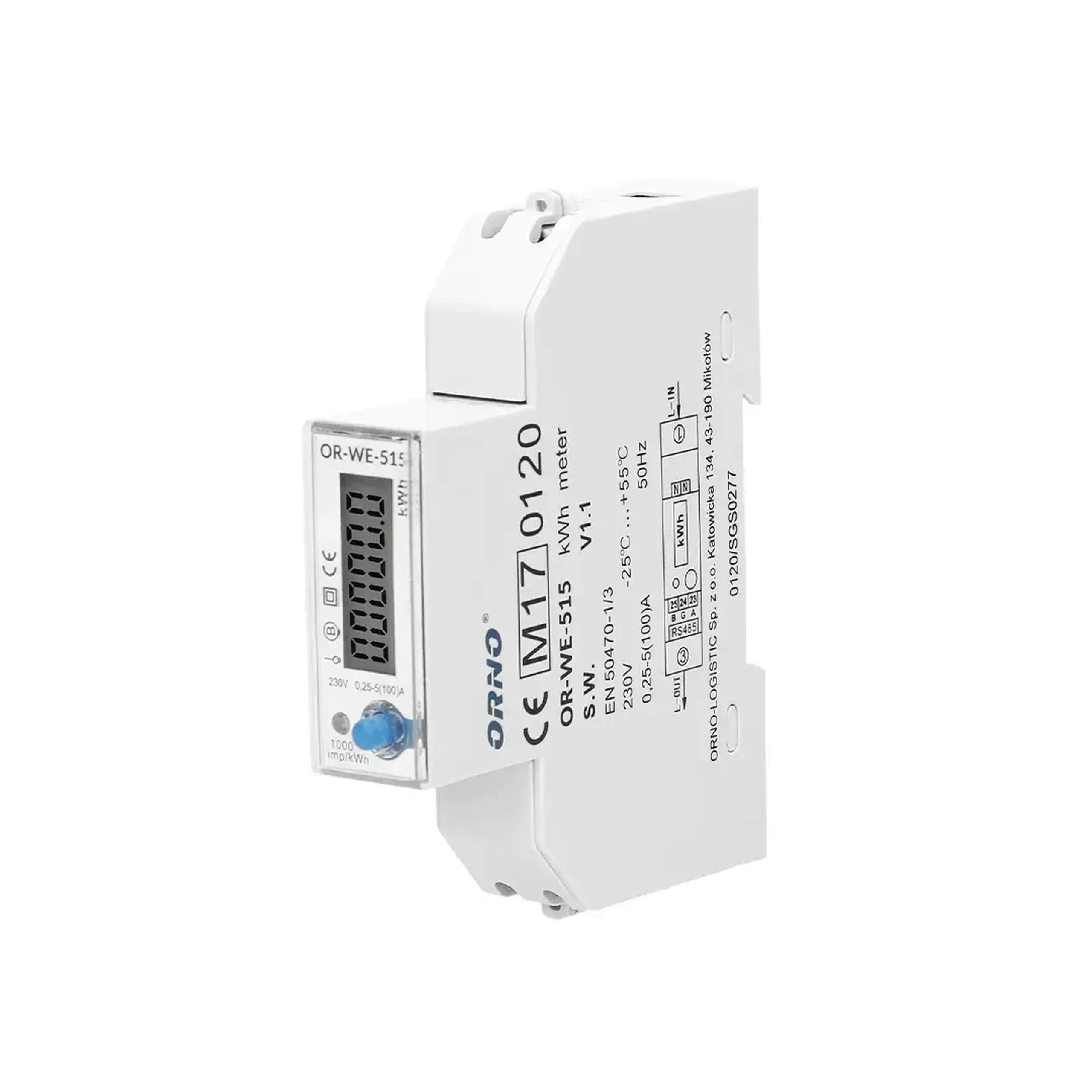 Contor digital Monofazat 100 A 220 - 240 V IP51 ORNO