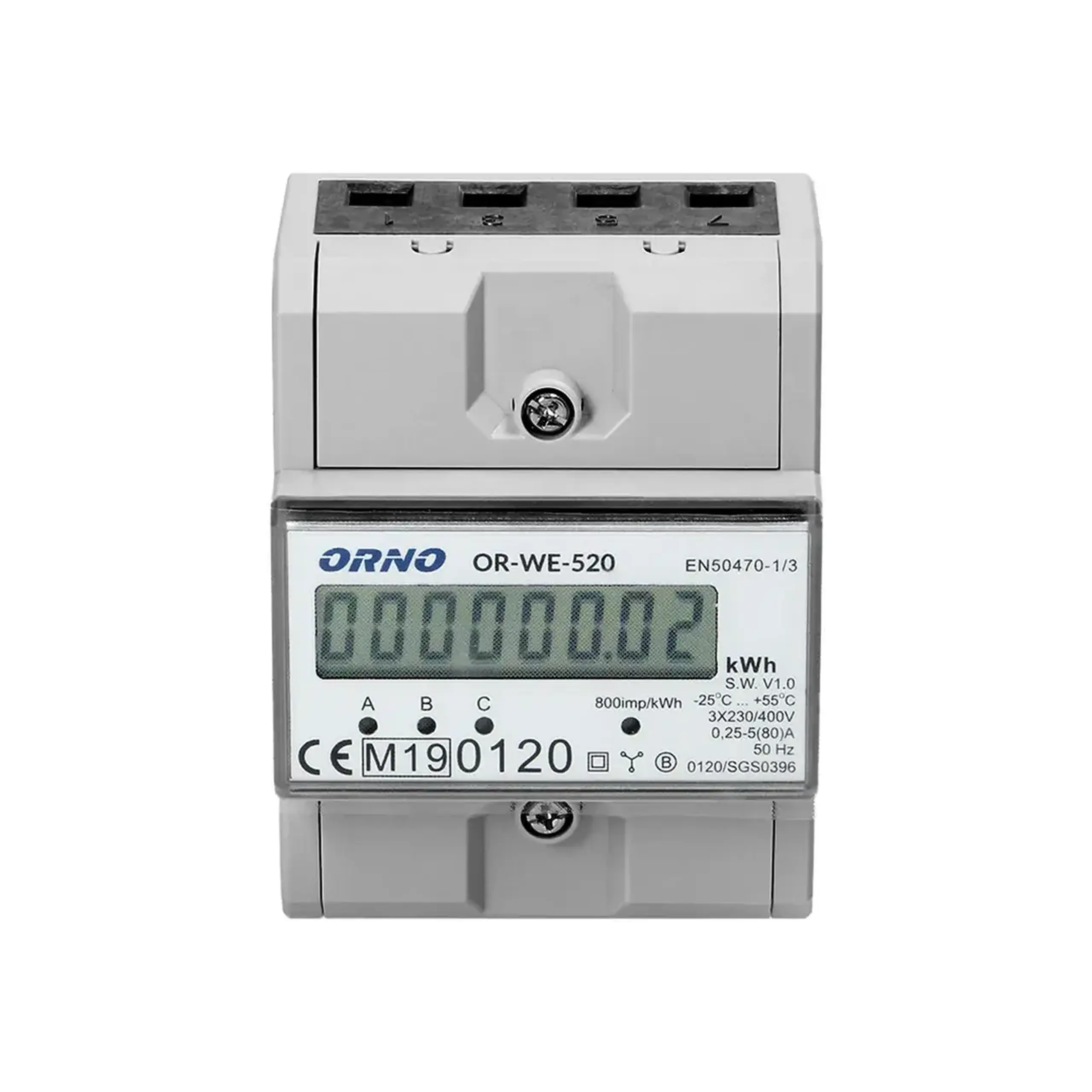 Contor digital Trifazat 80 A 380 V IP51 ORNO