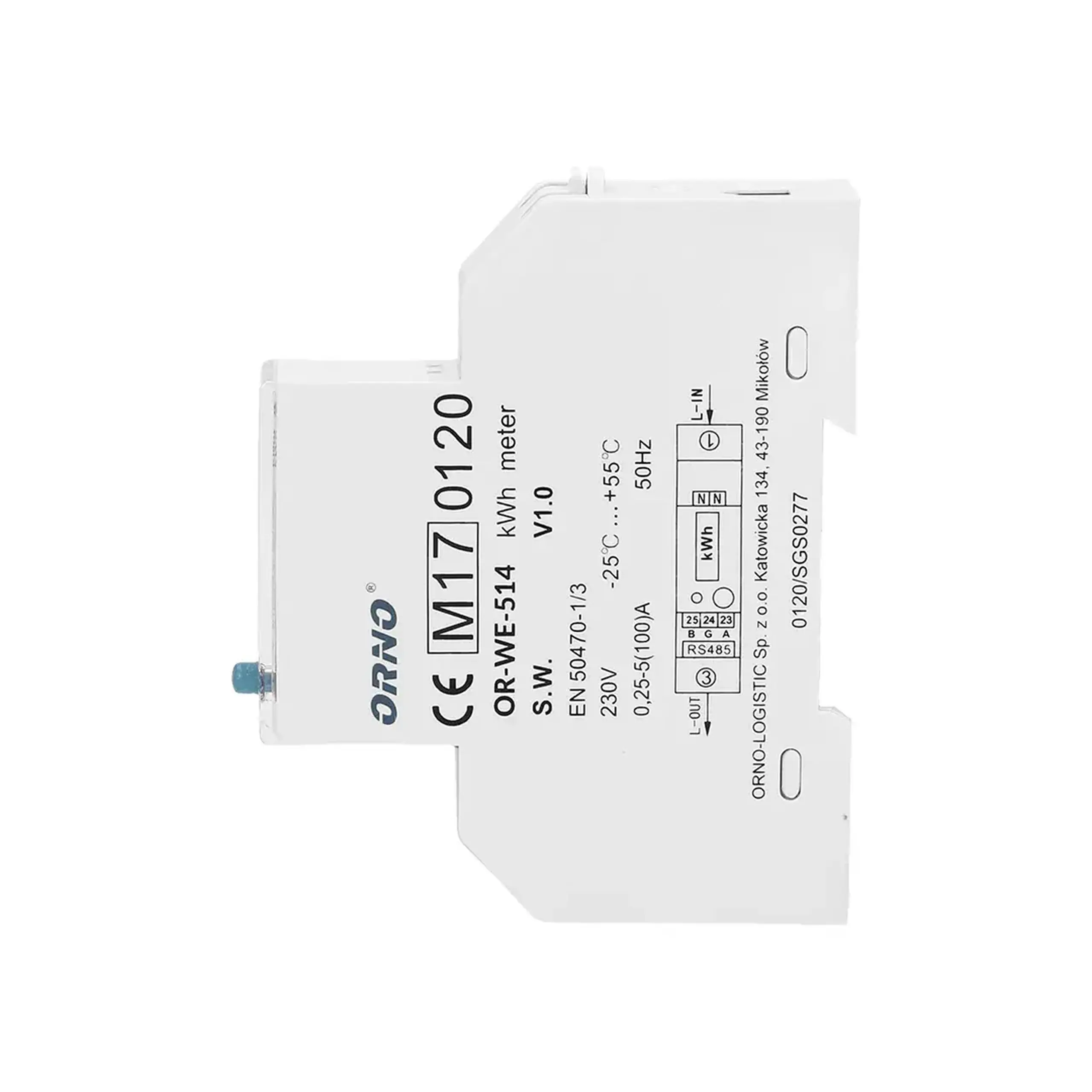 Contor digital Monofazat 100 A 220 - 240 V IP51 ORNO
