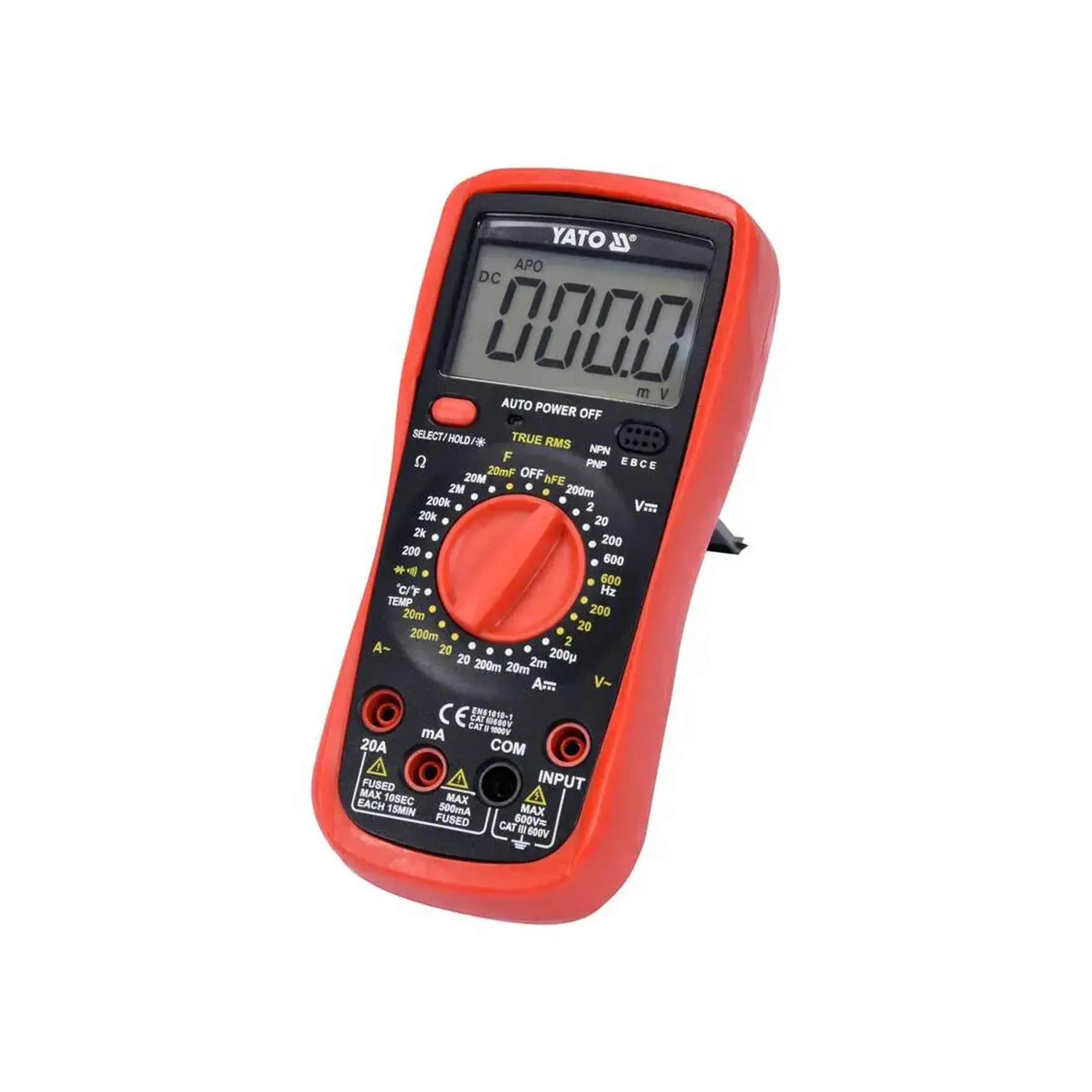 Multimetru digital TRUE RMS 0 - 20 A 0 - 600 V Yato