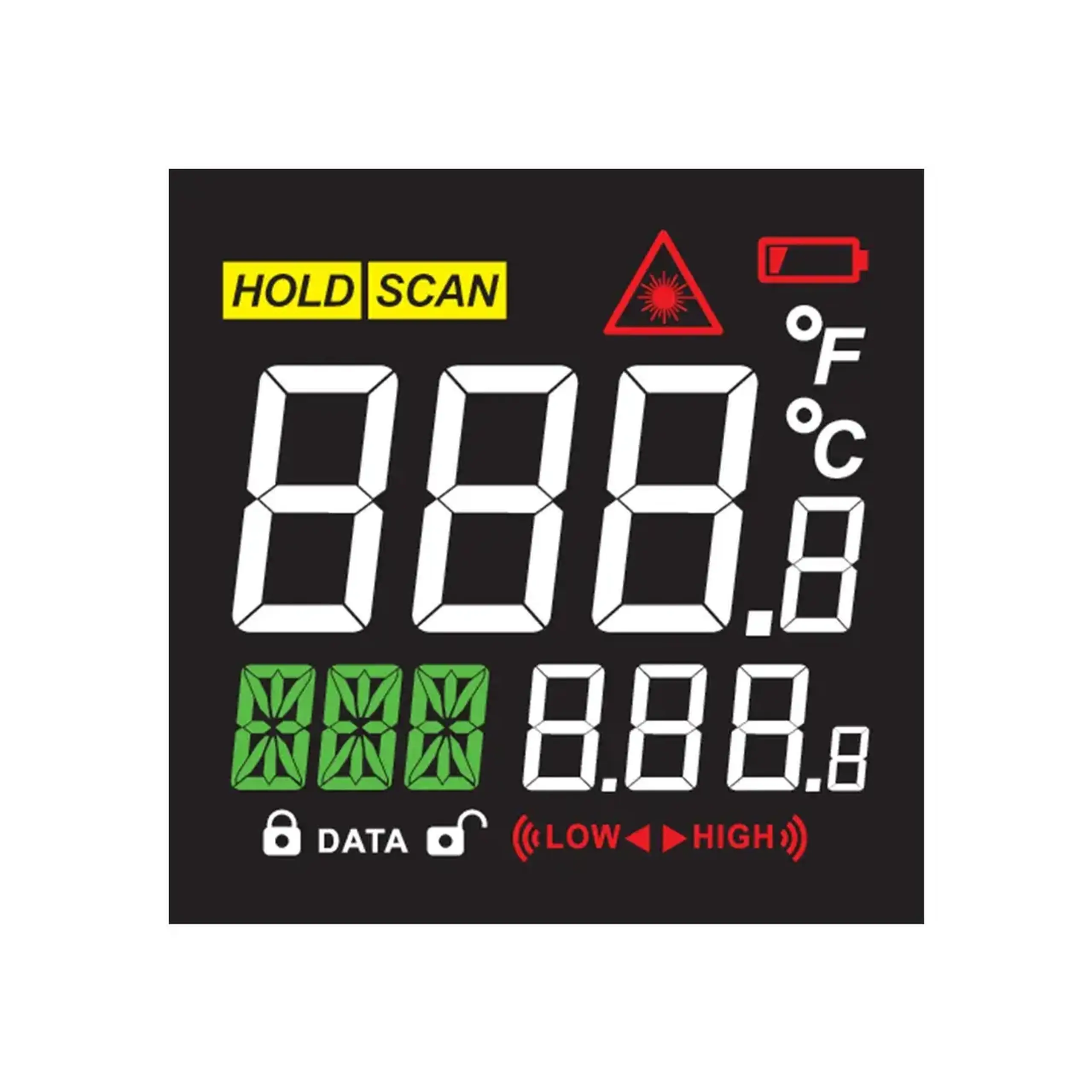 Termometru digital infraroșu -50÷650°C Yato