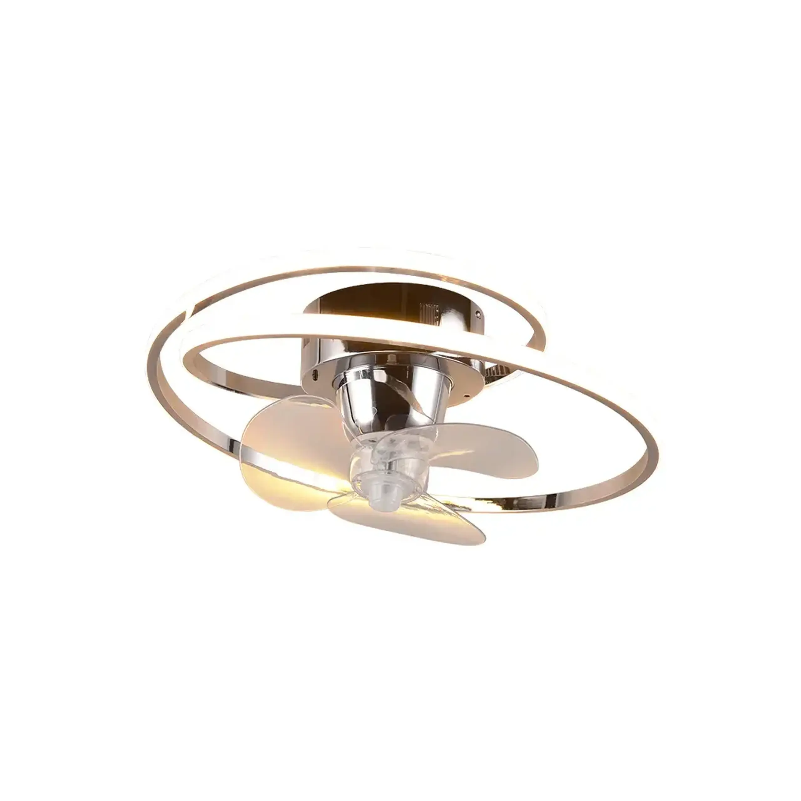 Ventilator de tavan cu iluminare UMEA 38 W 220 - 240 V Trio - Culoare Crom