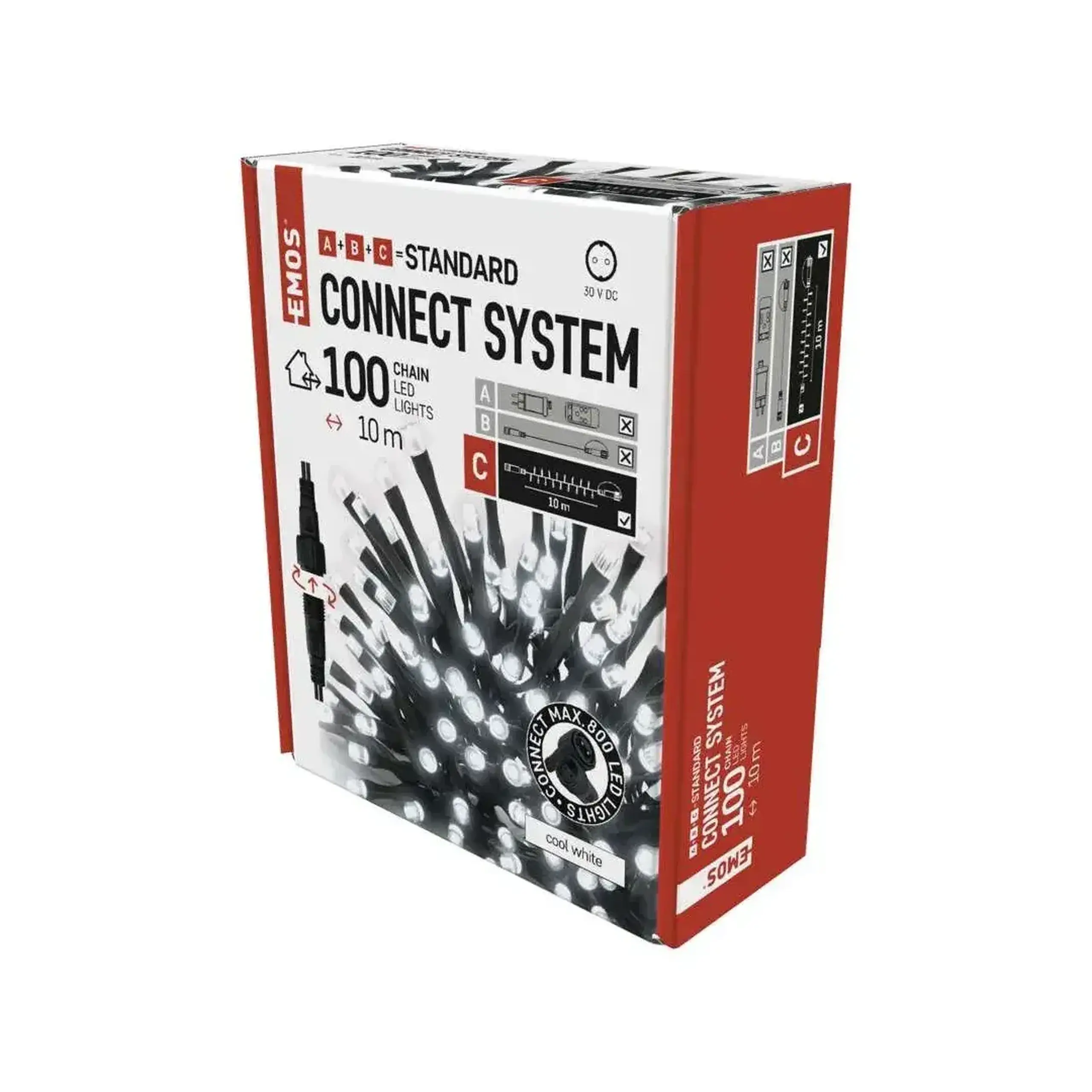 Ghirlandă "Fir" 5 W 10 m 6500 K 30 V DC IP44 LED EMOS