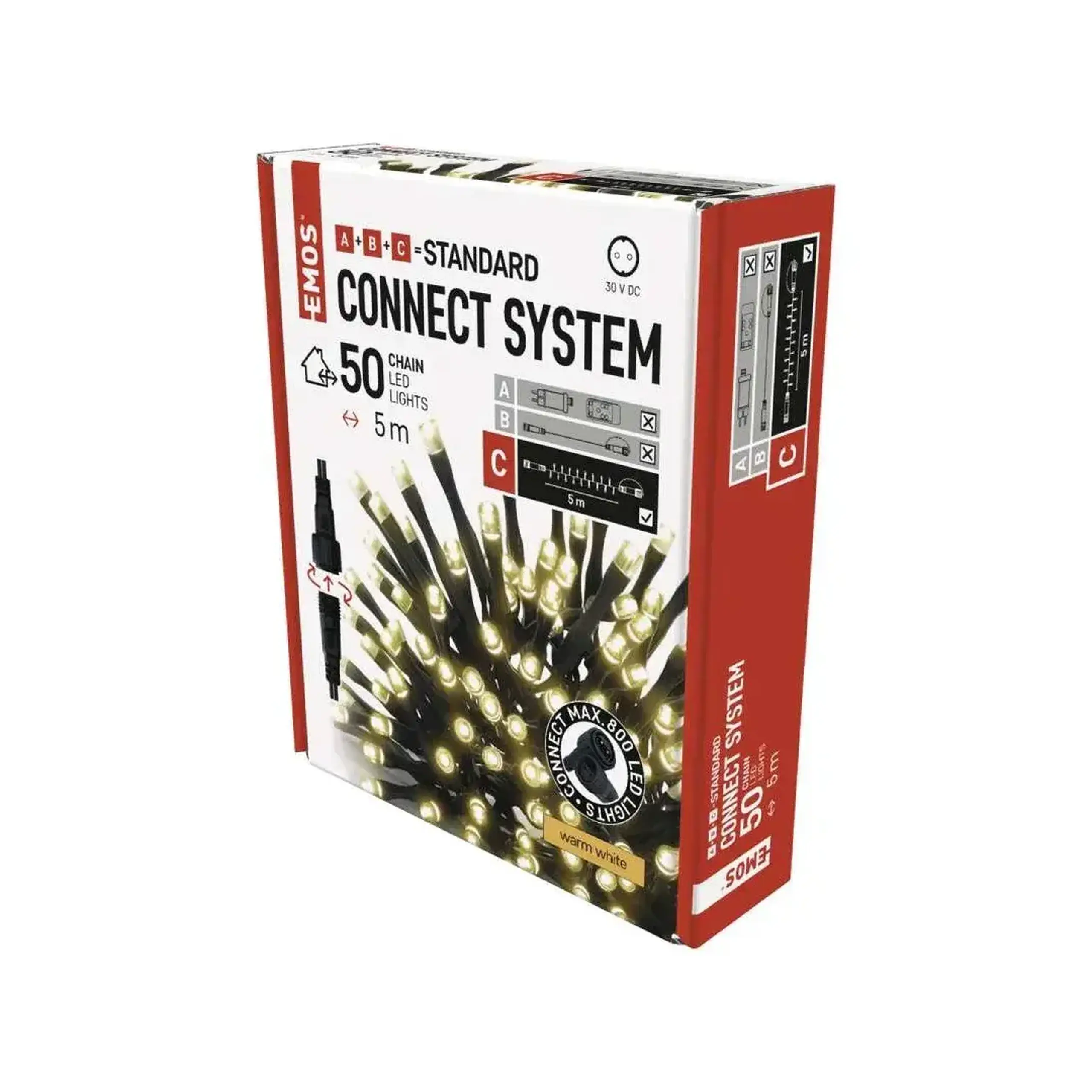 Ghirlandă "Fir" 3 W 5 m 3000 K 30 V DC IP44 LED EMOS
