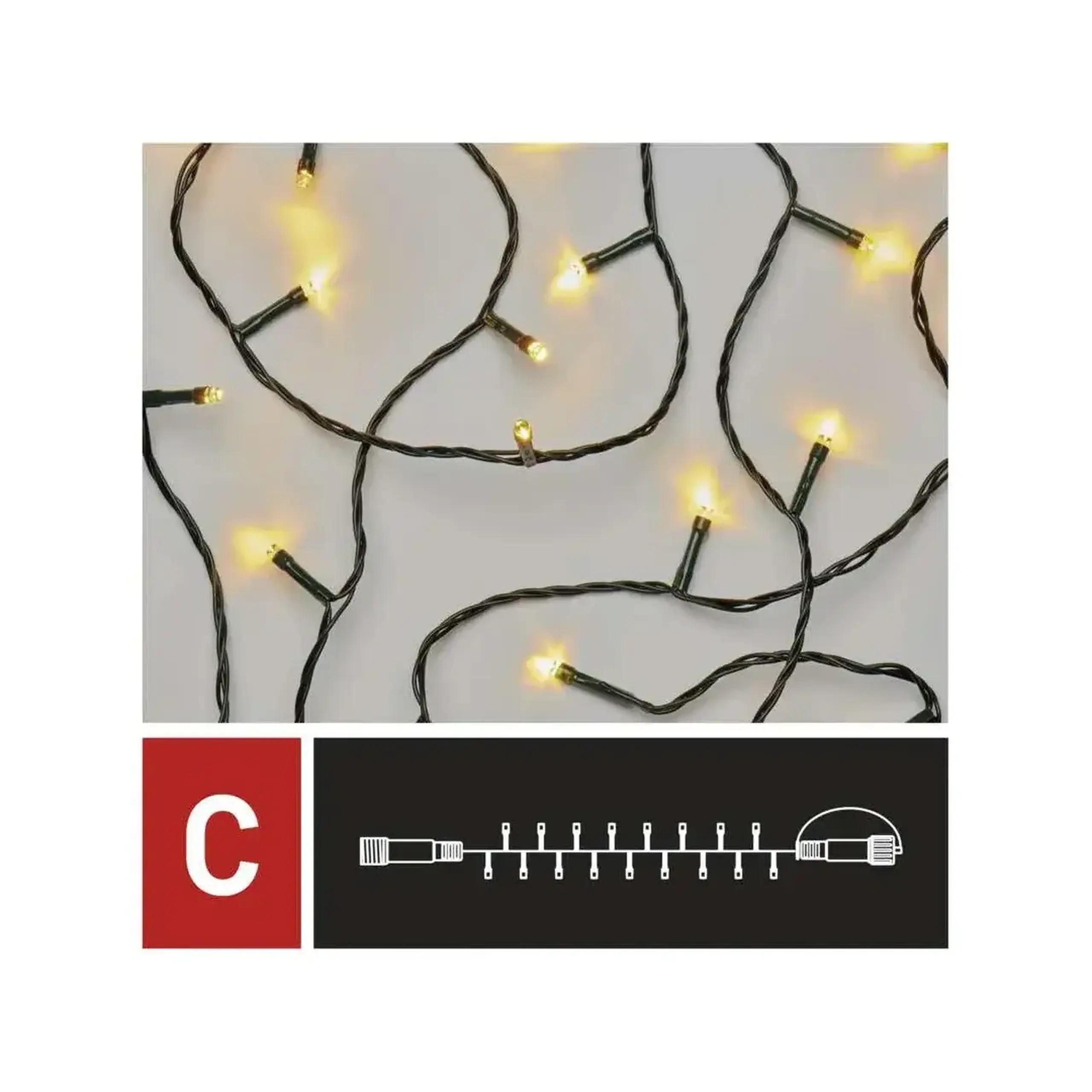 Ghirlandă "Fir" 3 W 5 m 3000 K 30 V DC IP44 LED EMOS