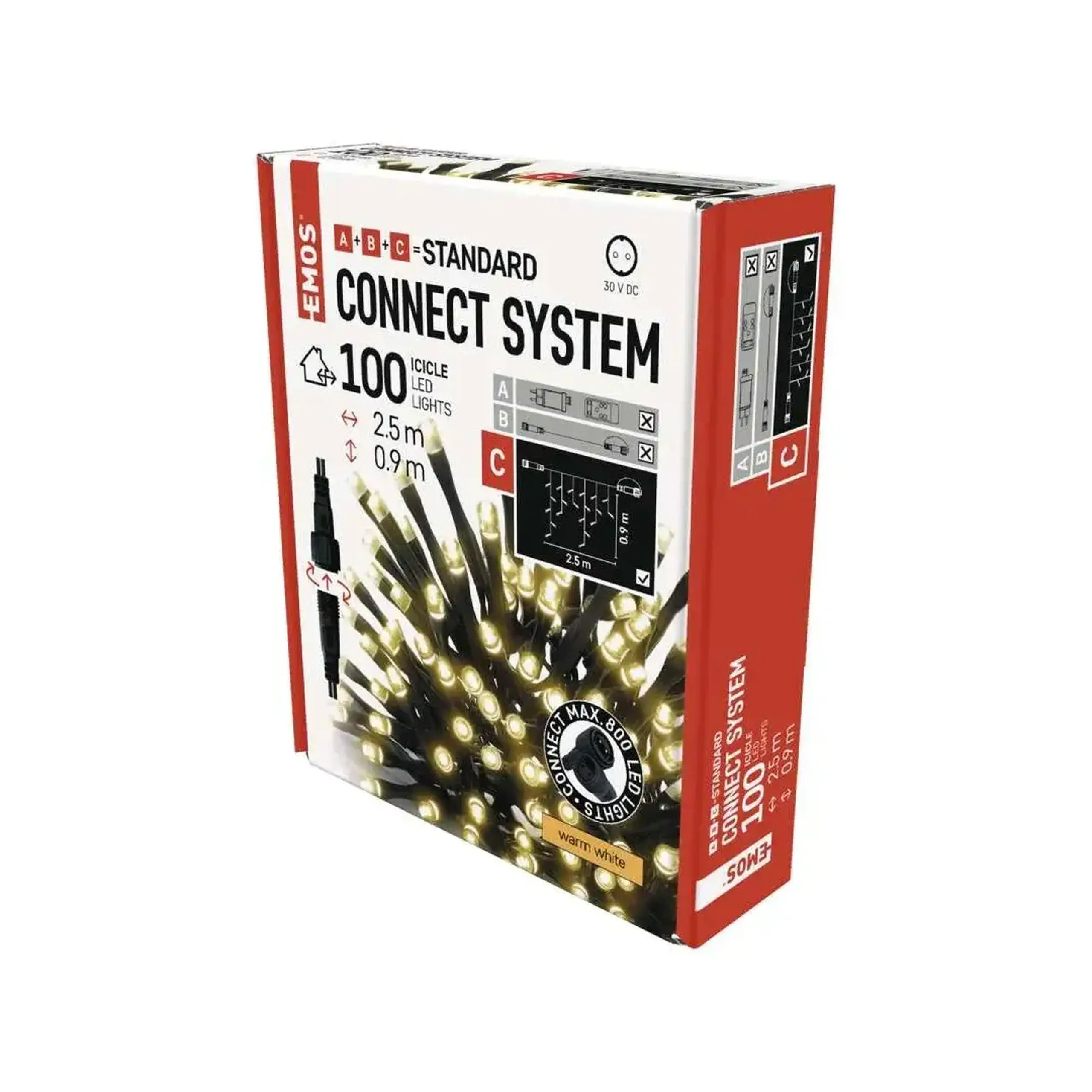 Ghirlandă "Țurțuri" 5 W 2.5 m 3000 K 30 V DC IP44 LED EMOS
