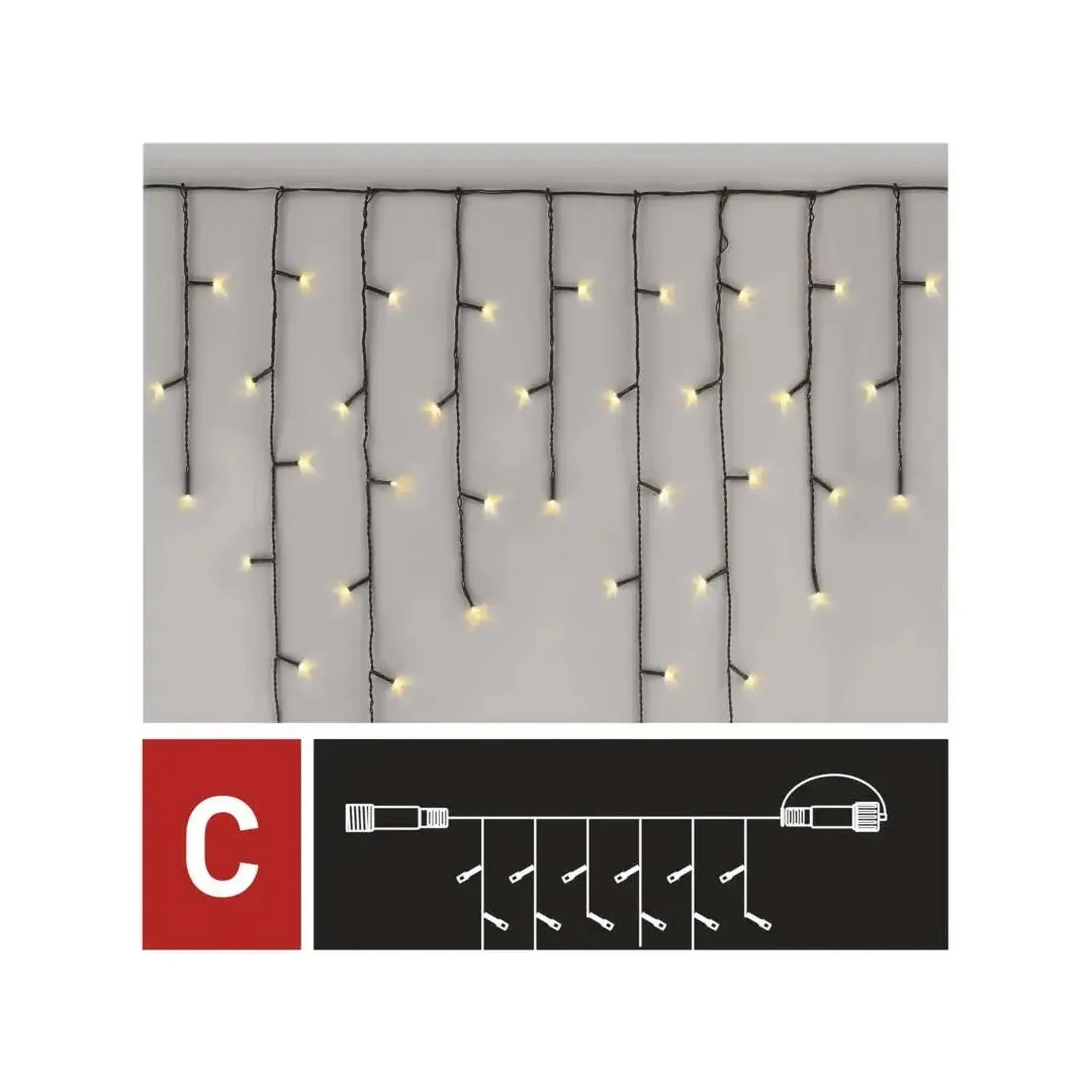Ghirlandă "Țurțuri" 5 W 2.5 m 3000 K 30 V DC IP44 LED EMOS