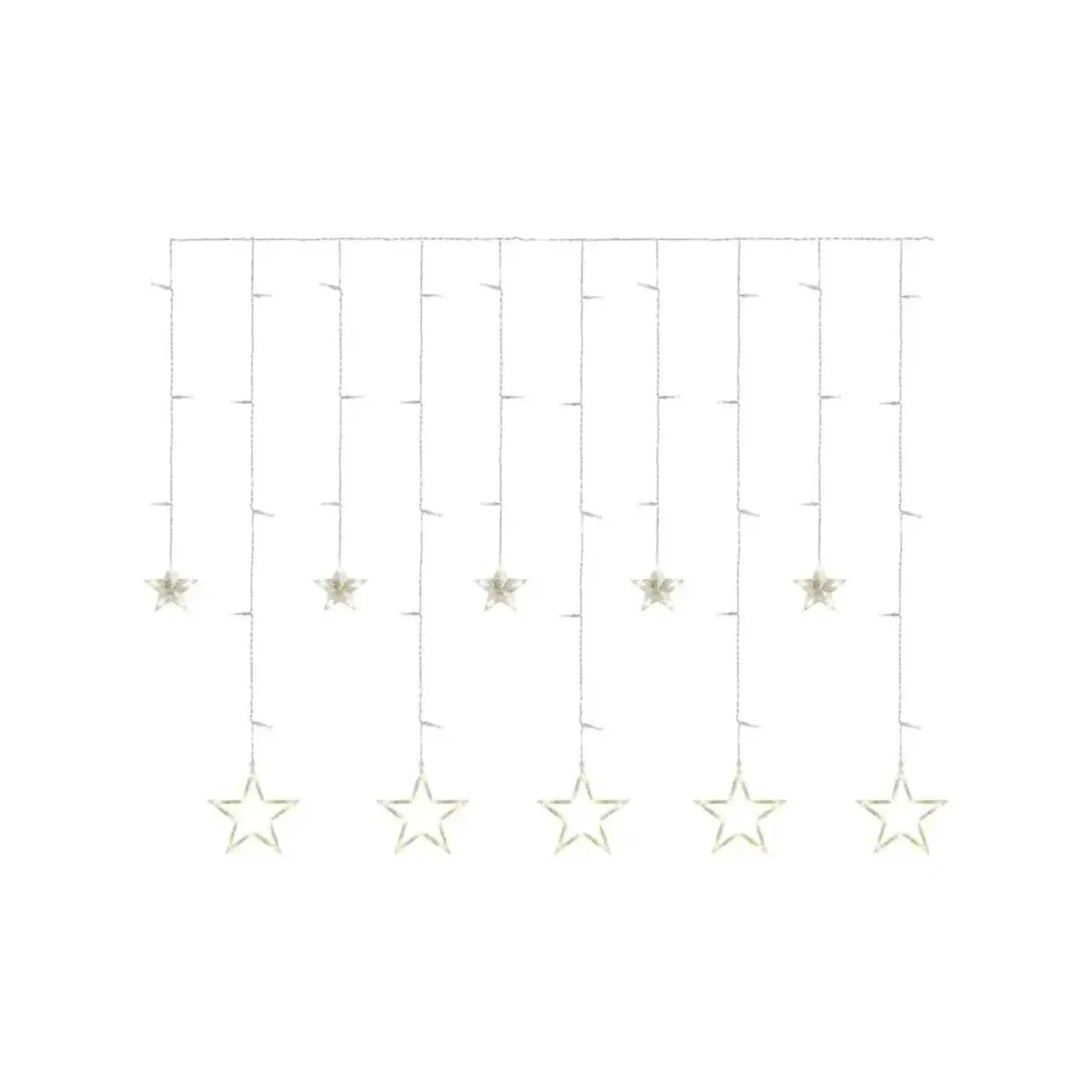 Ghirlandă "Cortină-Stele" 185 x 105 cm 3000 K 220 - 240 V IP44 LED EMOS