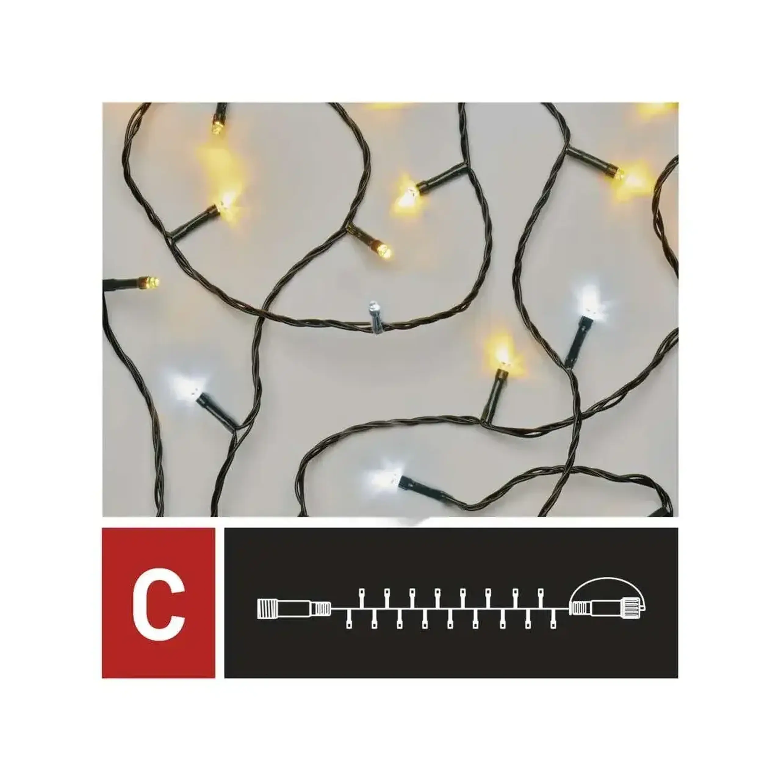 Ghirlandă "Fir" 5 W 10 m 3000/6500 K 30 V DC IP44 LED EMOS