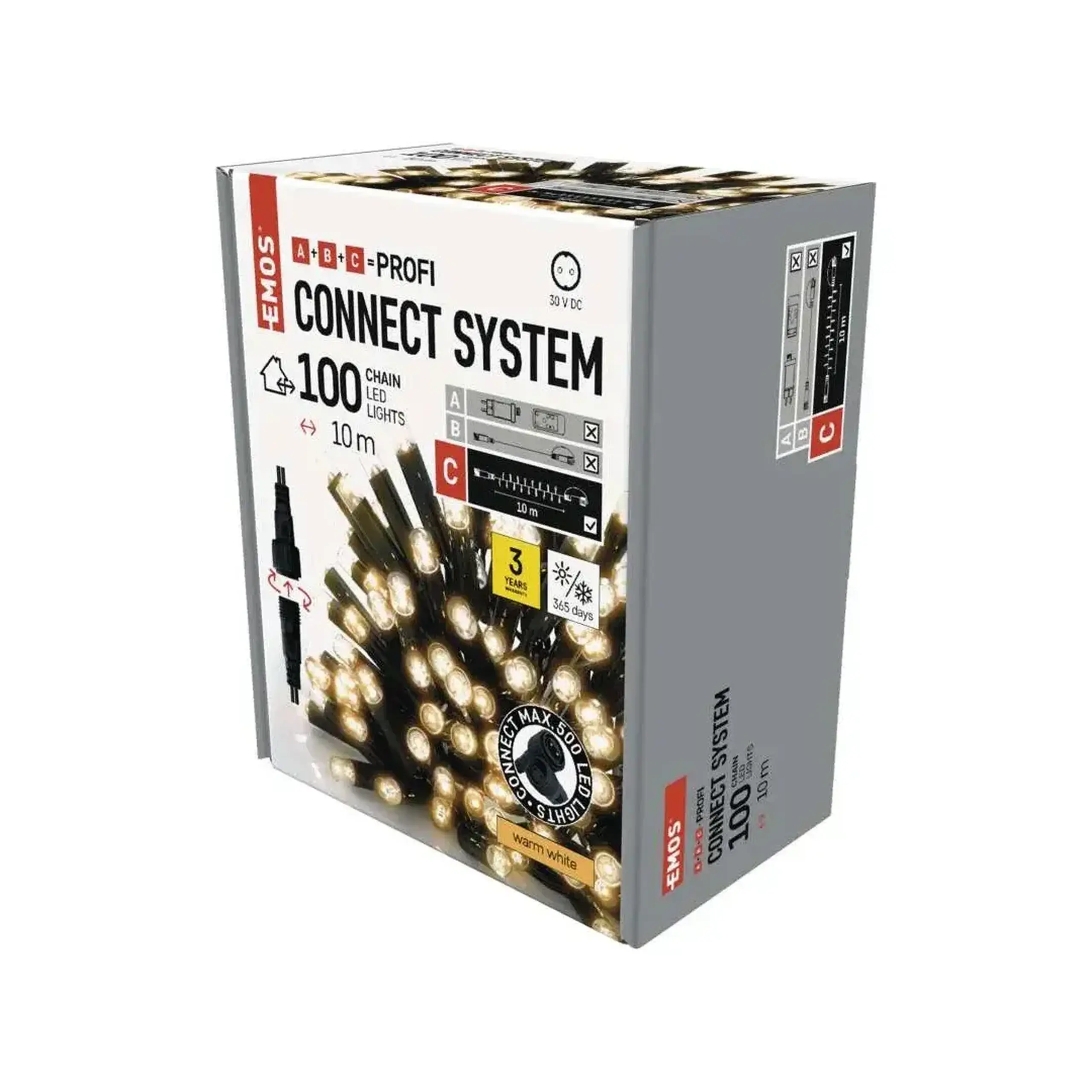 Ghirlandă PROFI 6 W 10 m 3000 K 30 V DC IP44 LED EMOS - Alb