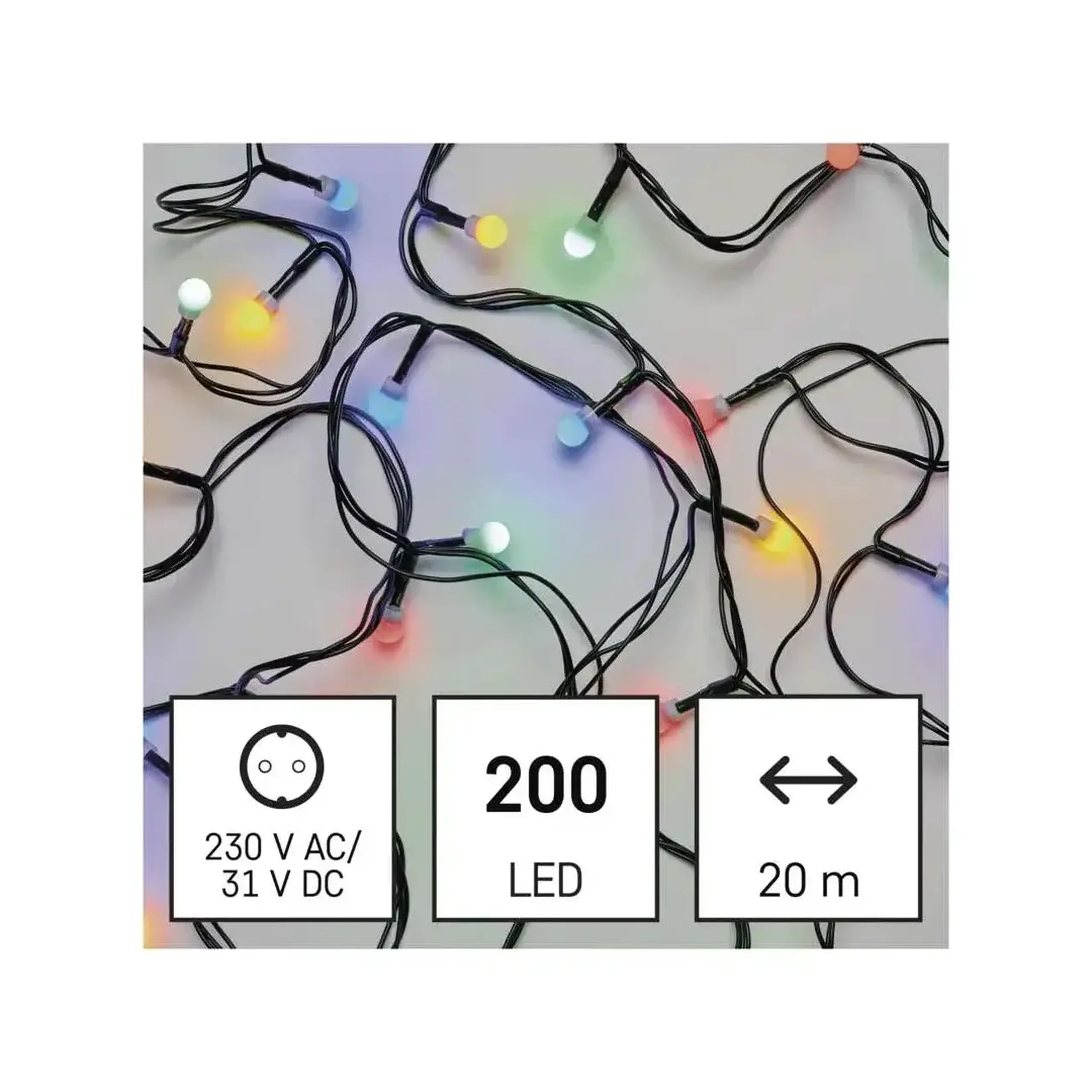 Ghirlandă CLASSIC 3.6 W 20 m 220 - 240 V IP44 LED EMOS