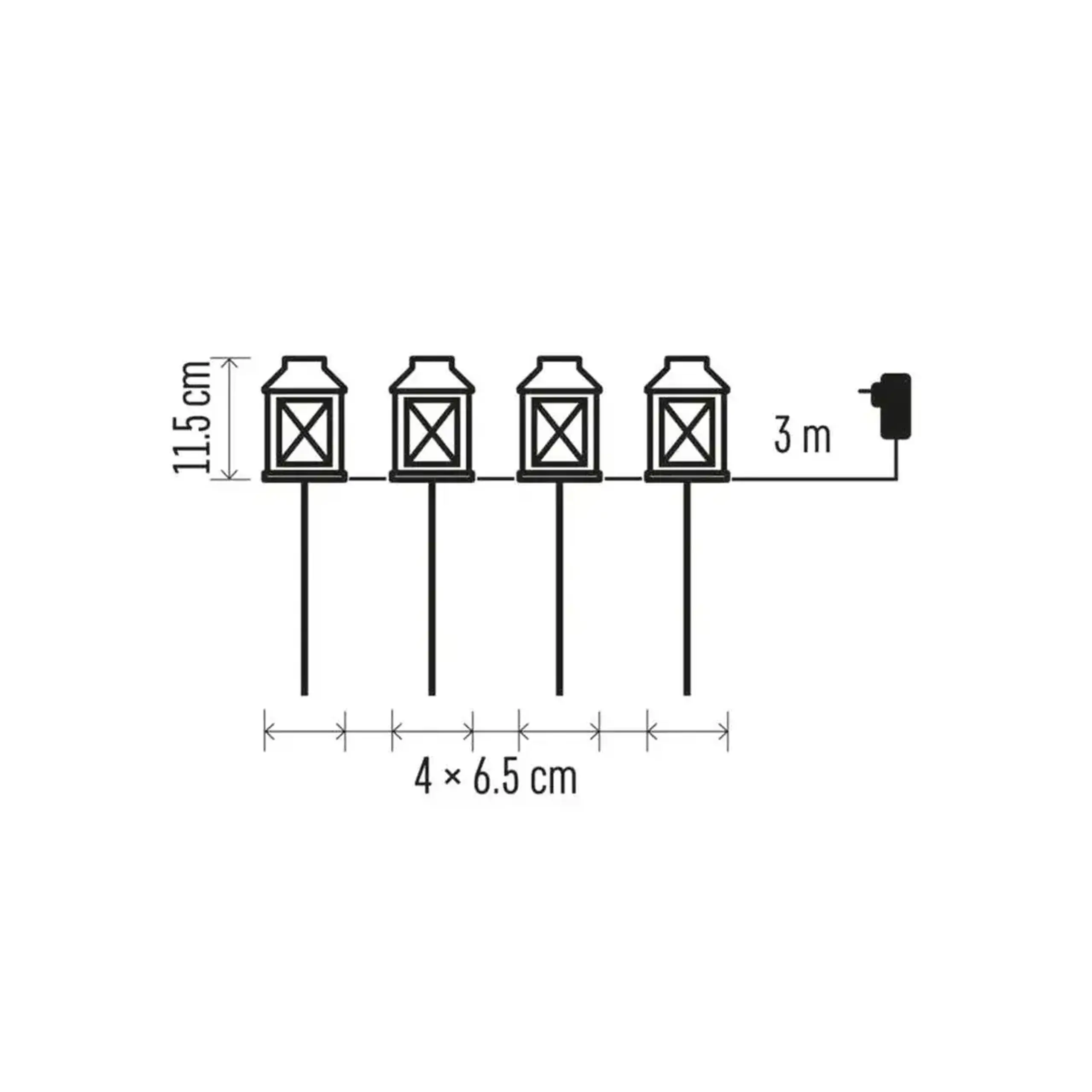Felinar decorativ 5 W 6500 K 220 - 240 V IP44 LED EMOS