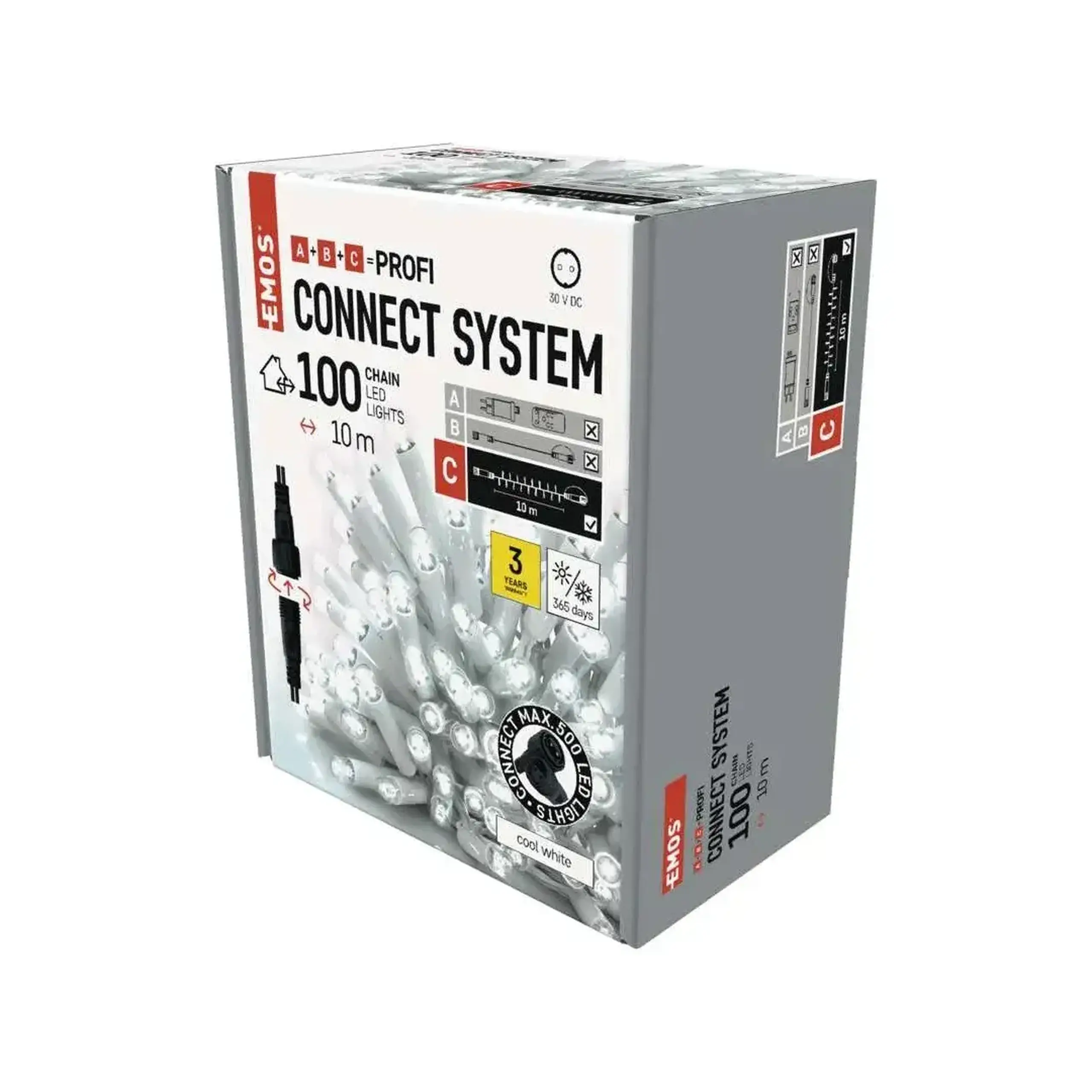 Ghirlandă PROFI 6 W 10 m 3000 K 30 V DC IP44 LED EMOS - Alb rece