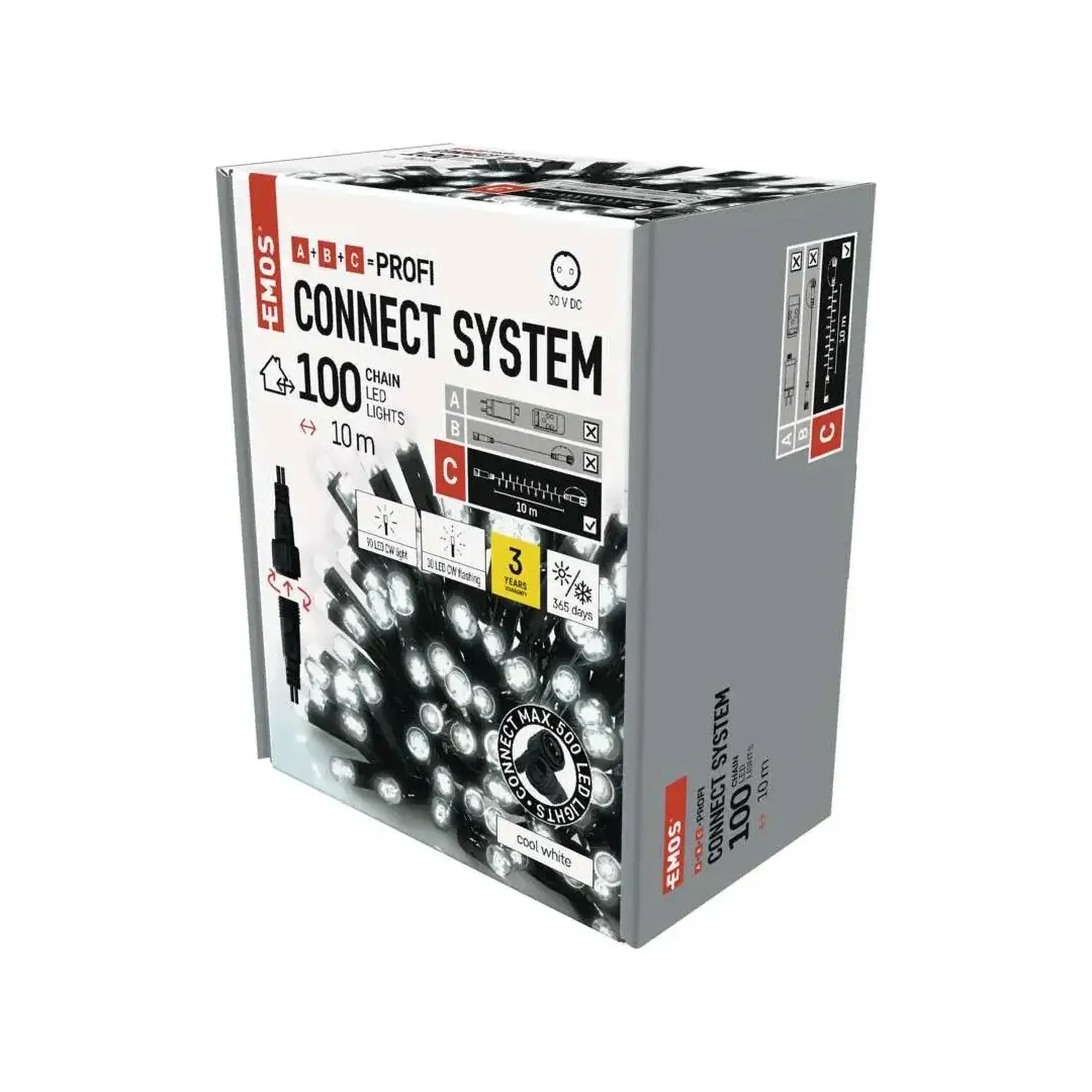 Ghirlandă PROFI 6 W 10 m 3000 K 30 V DC IP44 LED EMOS - Alb rece