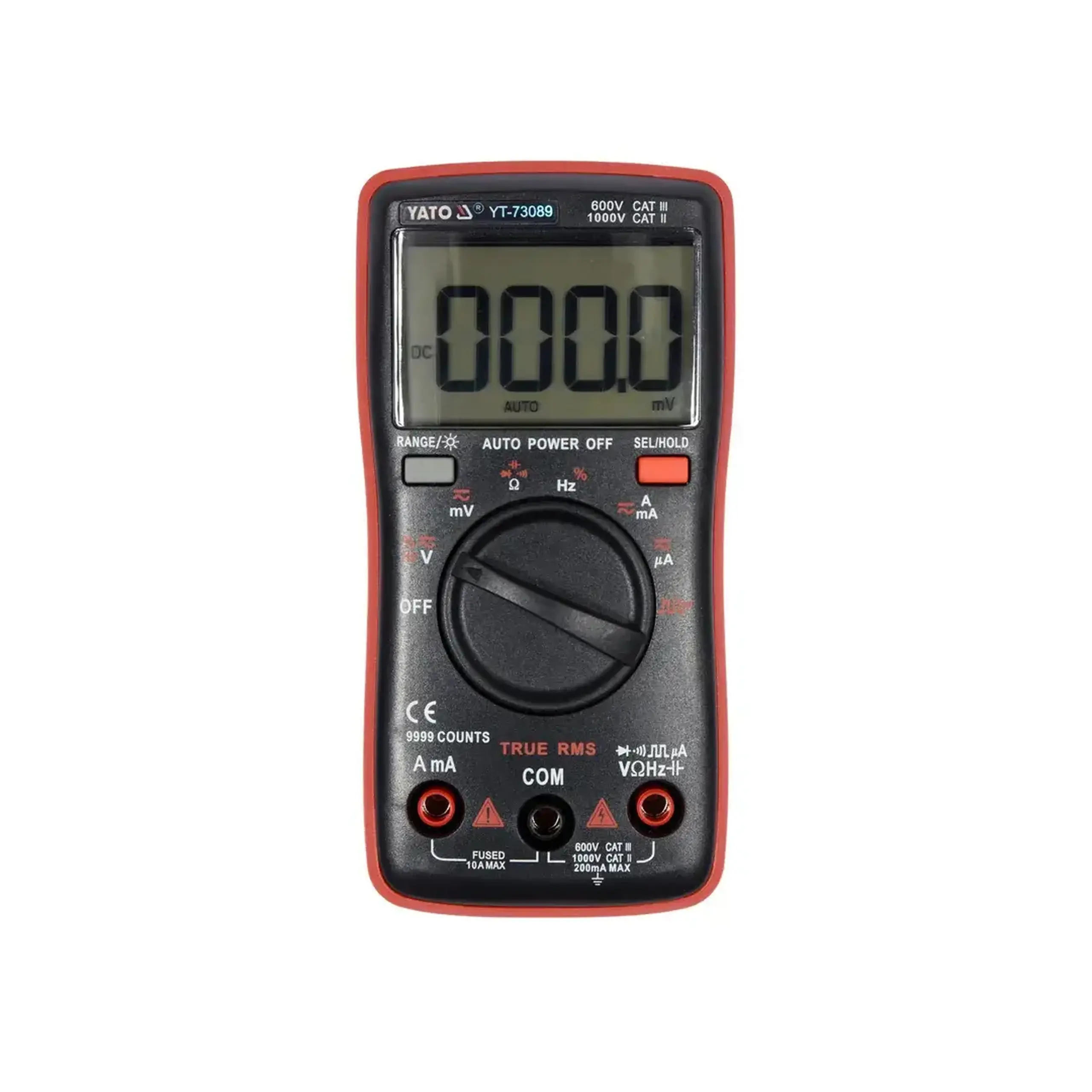 Multimetru digital 0 - 10 A 750 V AC/1000 V DC Yato - Acumulator 1.5 V x 2 (AAA)