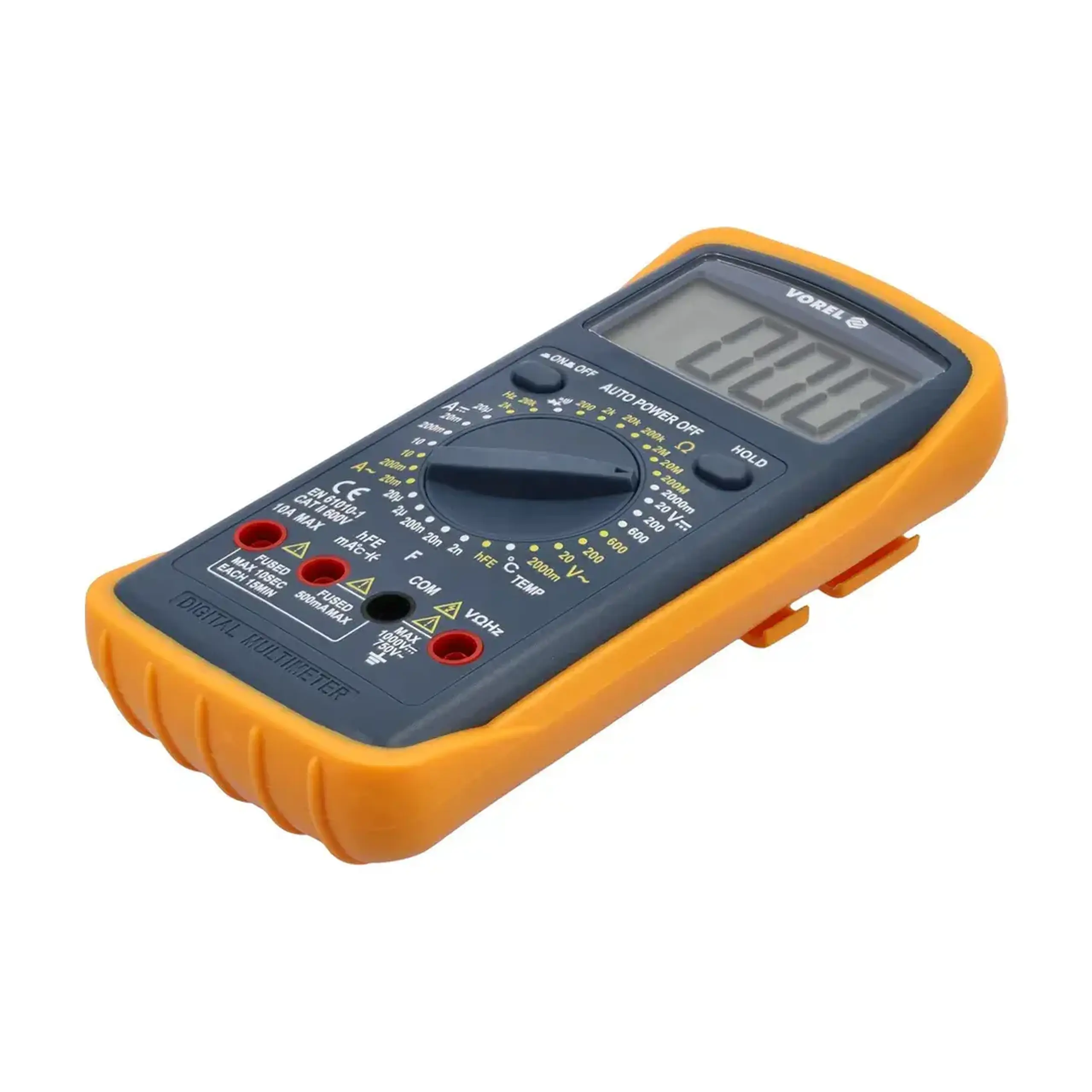 Multimetru digital 0 - 10 A 600 V AC/DC Vorel