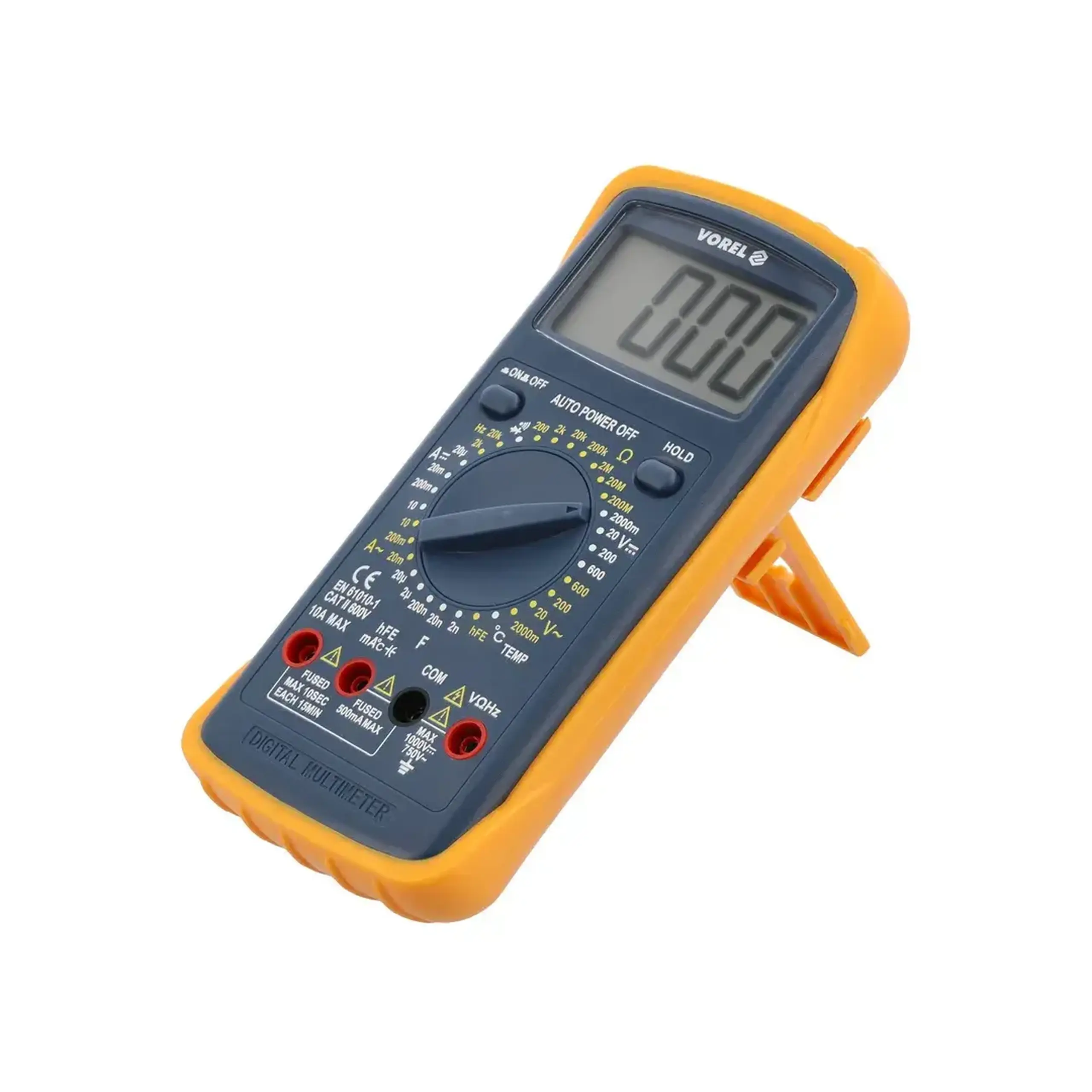 Multimetru digital 0 - 10 A 600 V AC/DC Vorel
