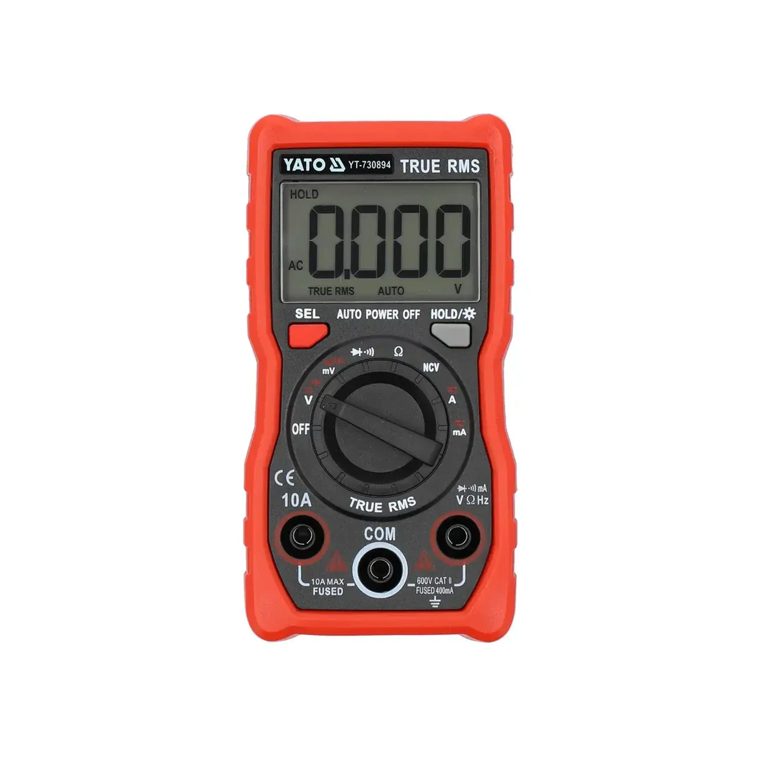Multimetru digital 0 - 10 A 750 V AC/1000 V DC Yato - Acumulator 2 x 1.5 V (AA)