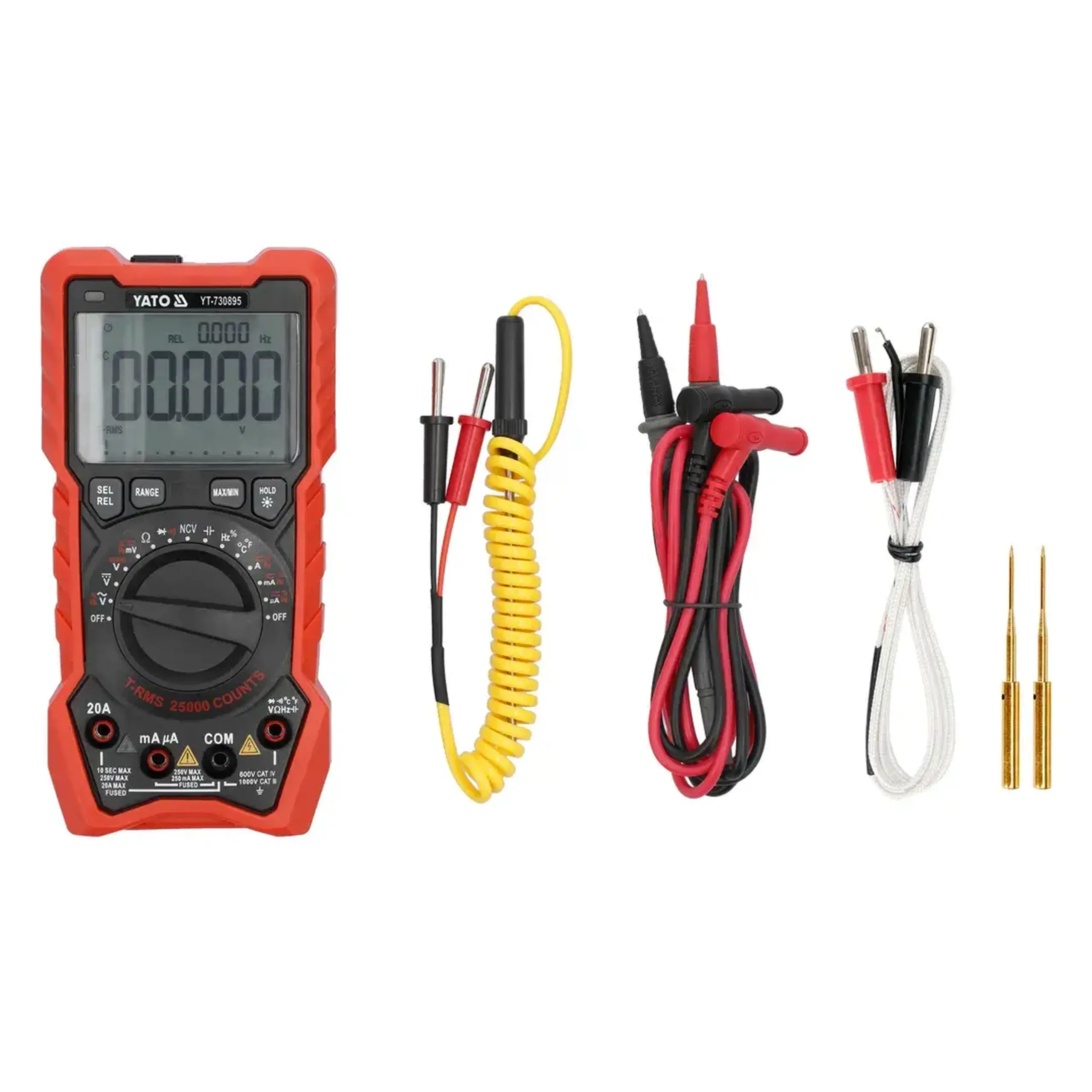 Multimetru digital 0 - 10 A 750 V AC/1000 V DC Yato - Acumulator 3 x 1.5 V (AA)