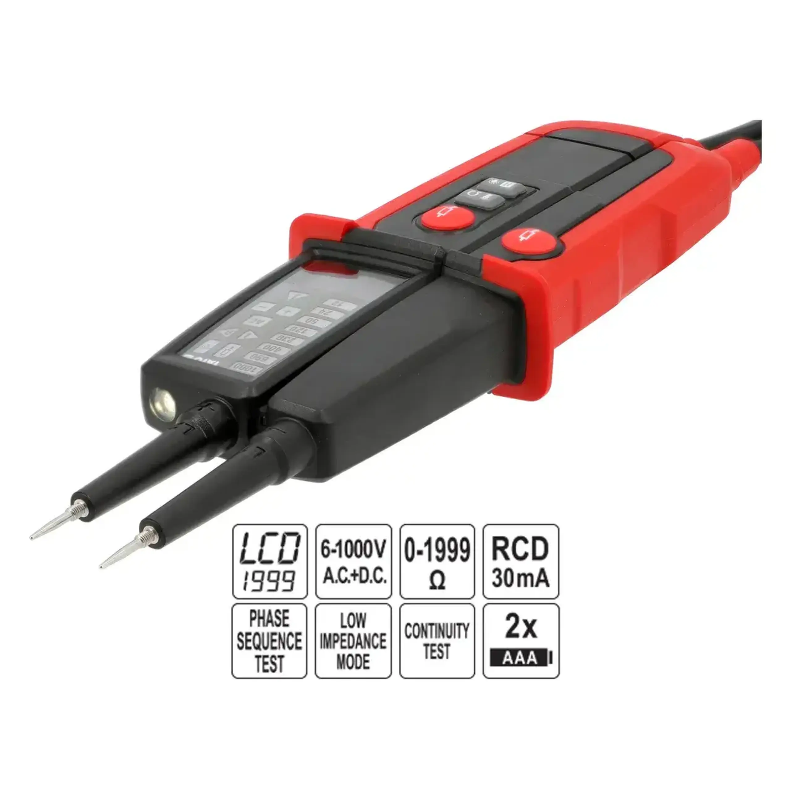 Tester tensiune bipolar 30 mA 6 - 1000 V AC/DC Yato