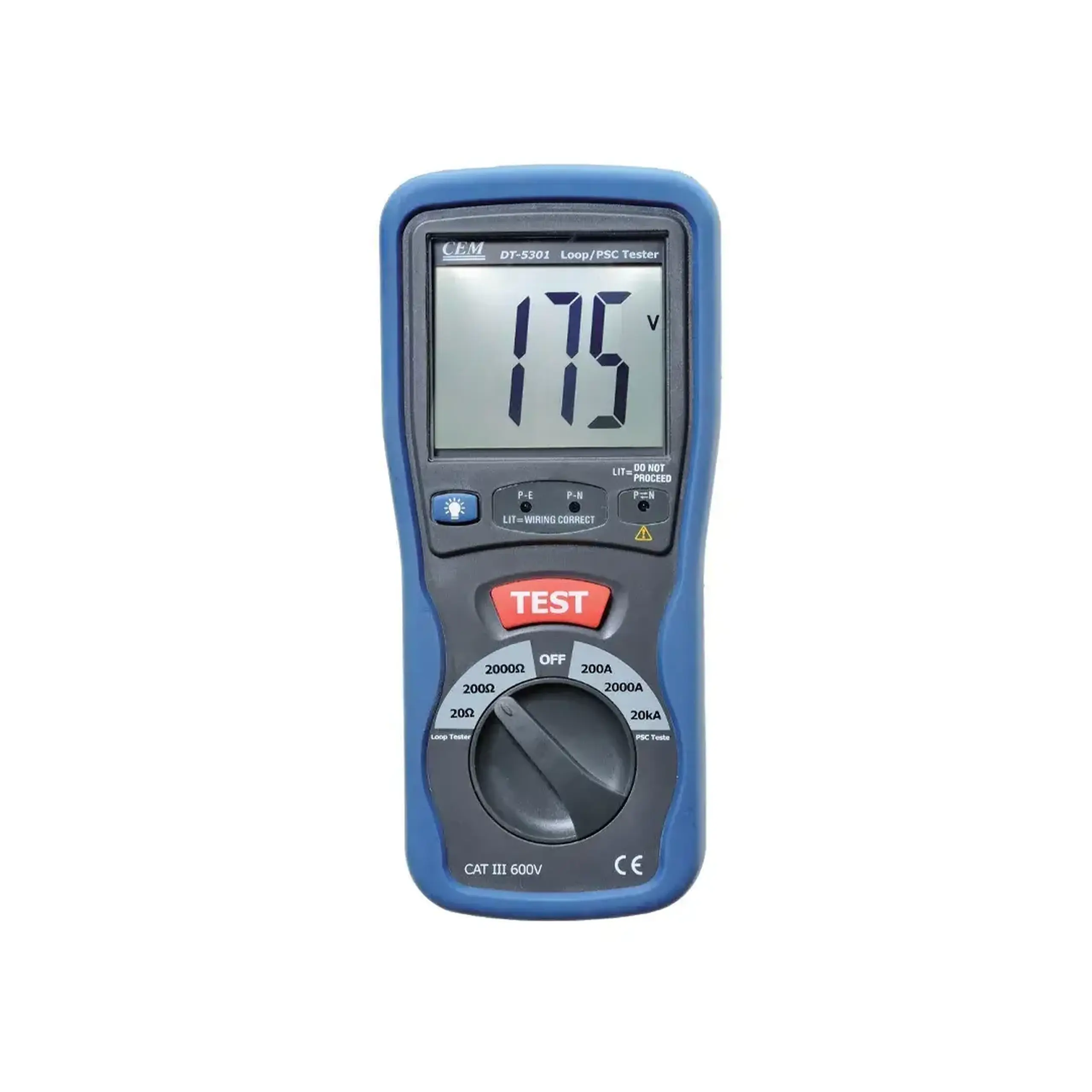 Tester de rezistență a circuitului DT-5301 220 - 240 V