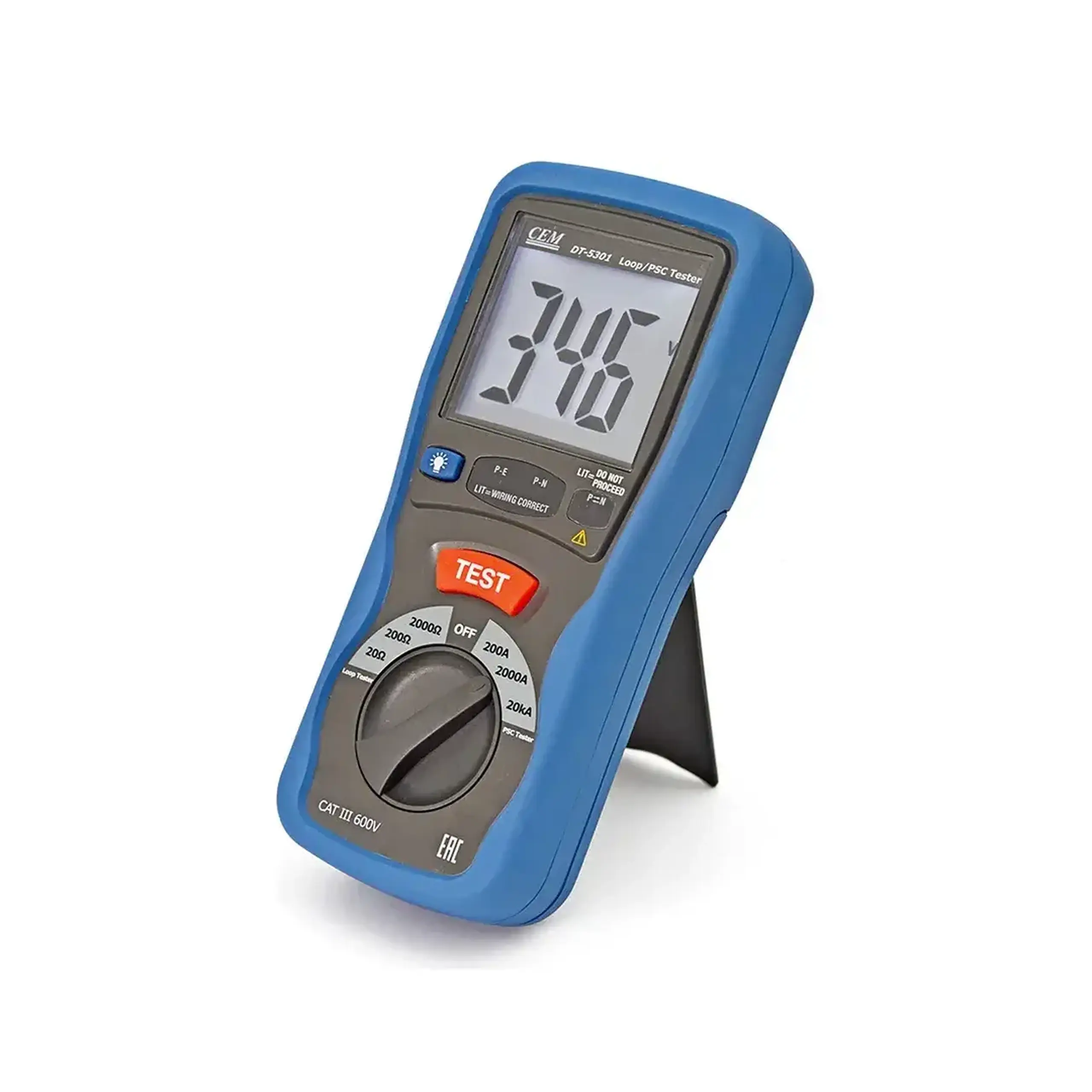 Tester de rezistență a circuitului DT-5301 220 - 240 V