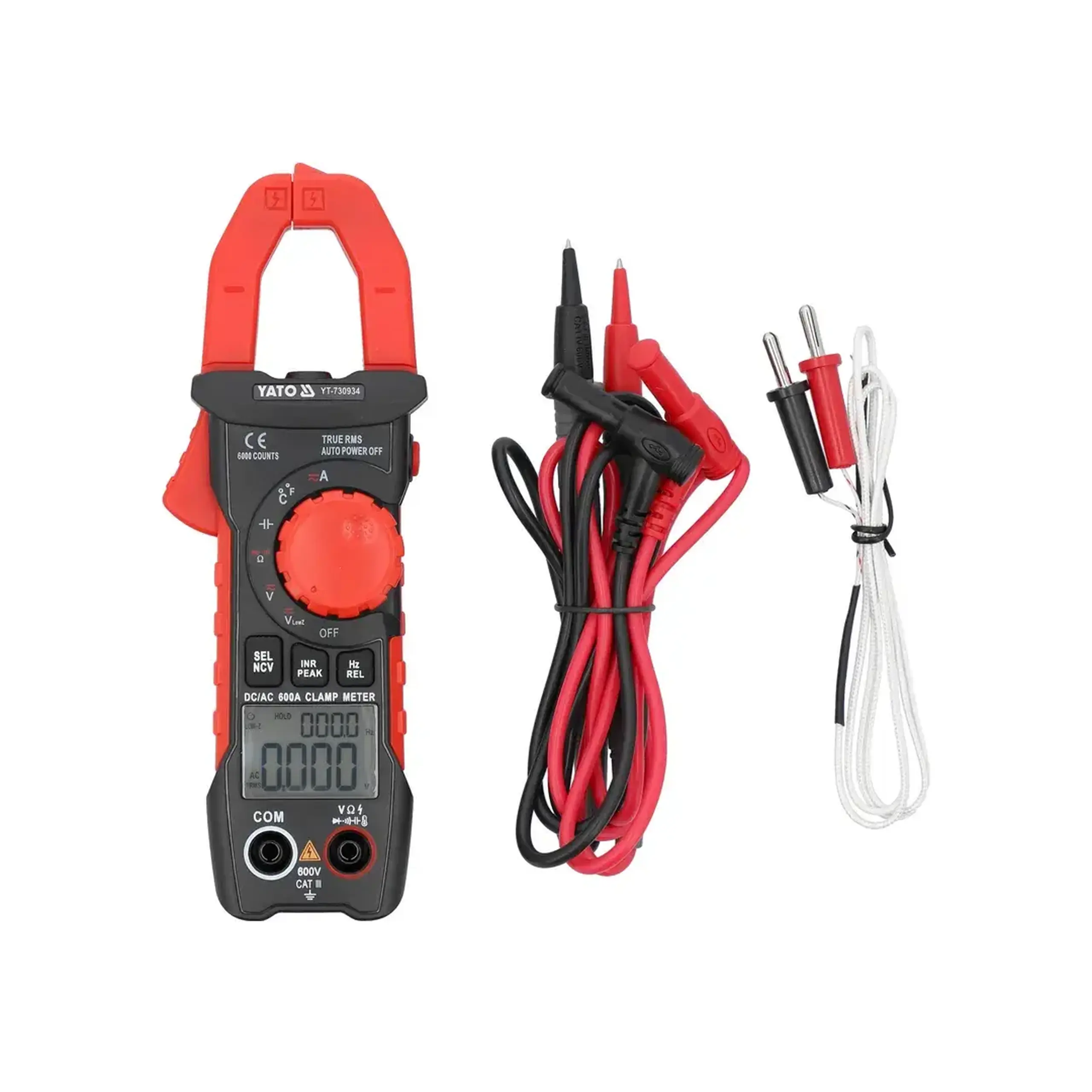 Clește de măsurat curentul 0 - 600 A 600 V AC/DC Yato - Curent (A) 0 - 600 A