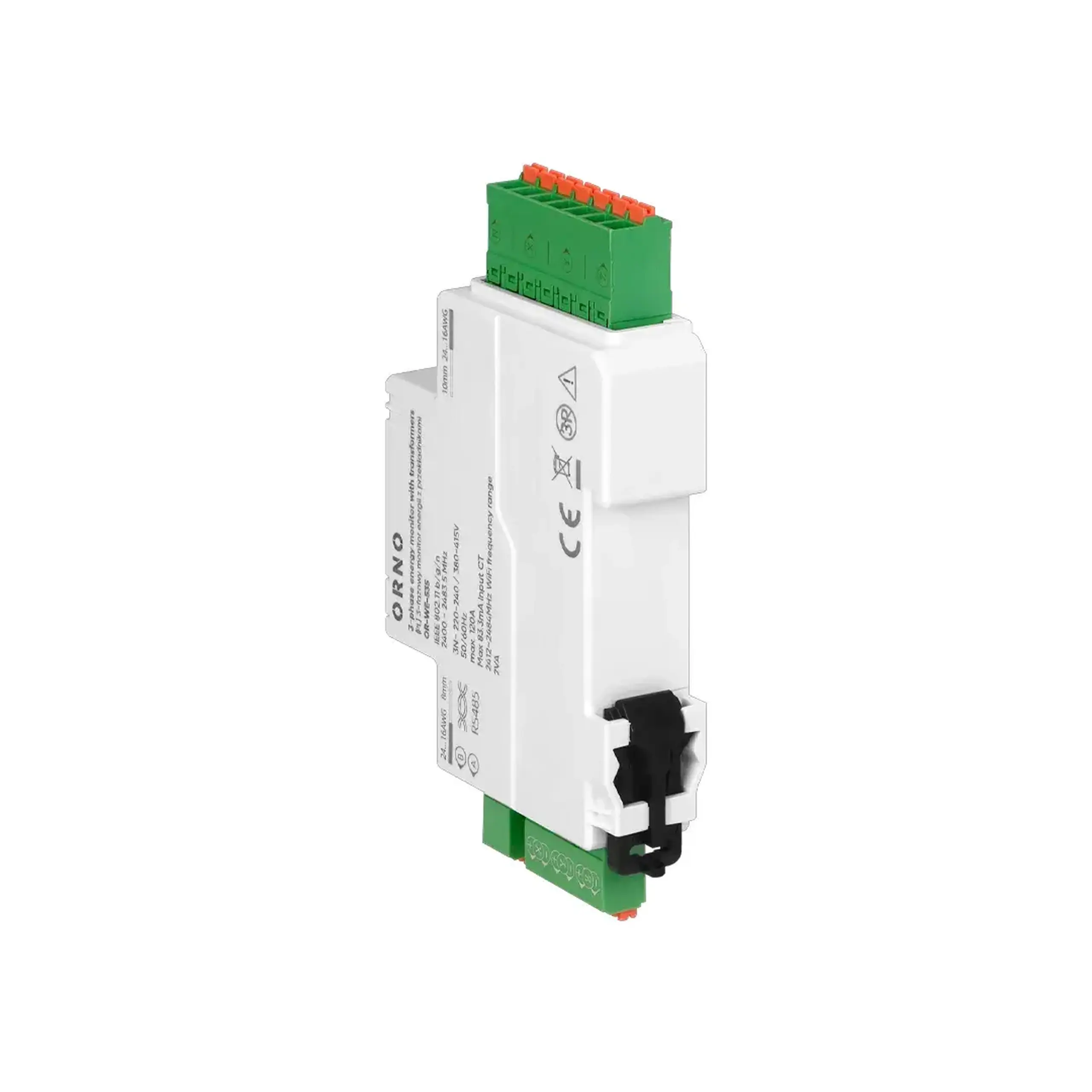 Monitor de energie cu transformatoare RS-485 MODBUS Trifazat 120 A 230/400 V IP20 ORNO