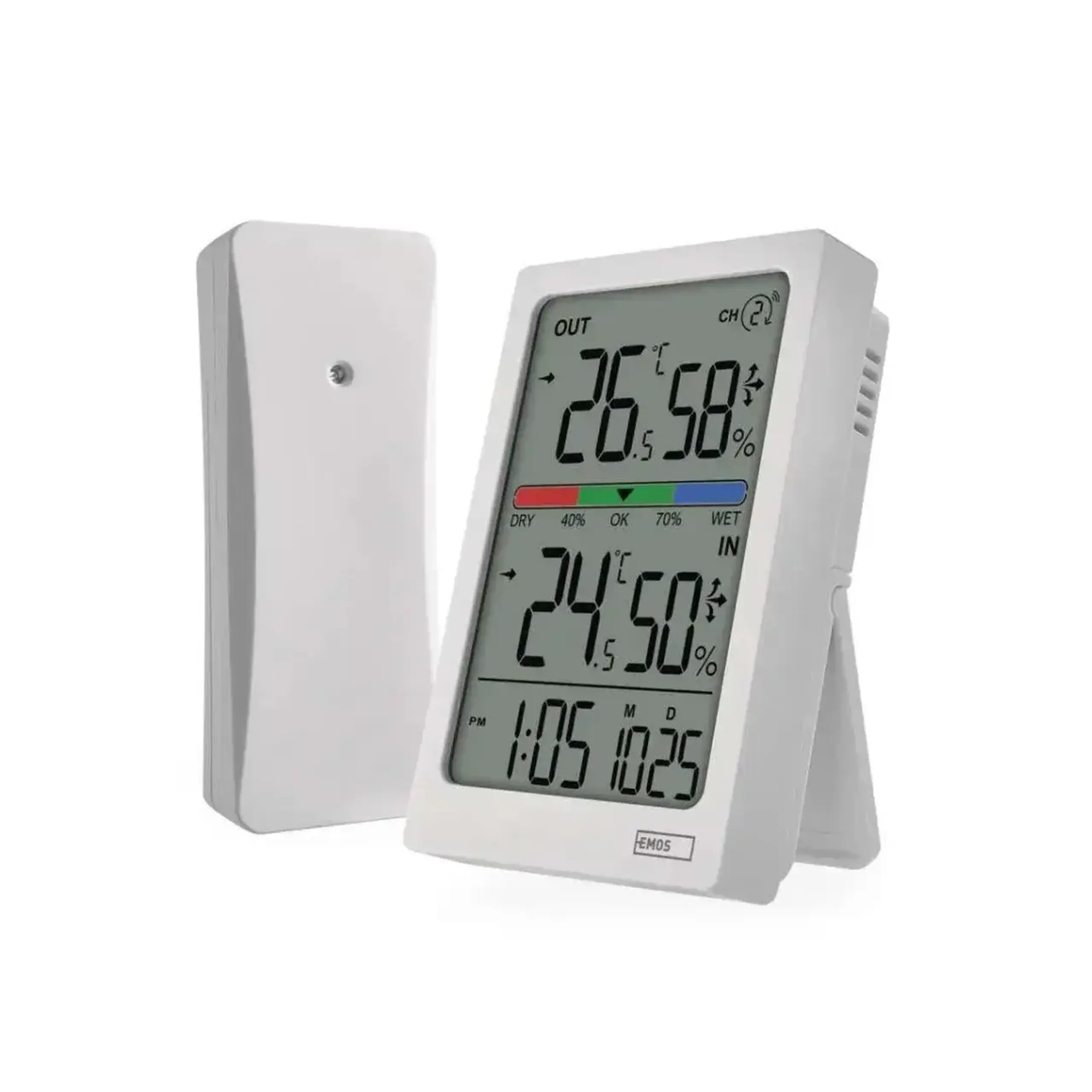 Termohigrometru cu ceas de la -40 pâna la +60 °С EMOS