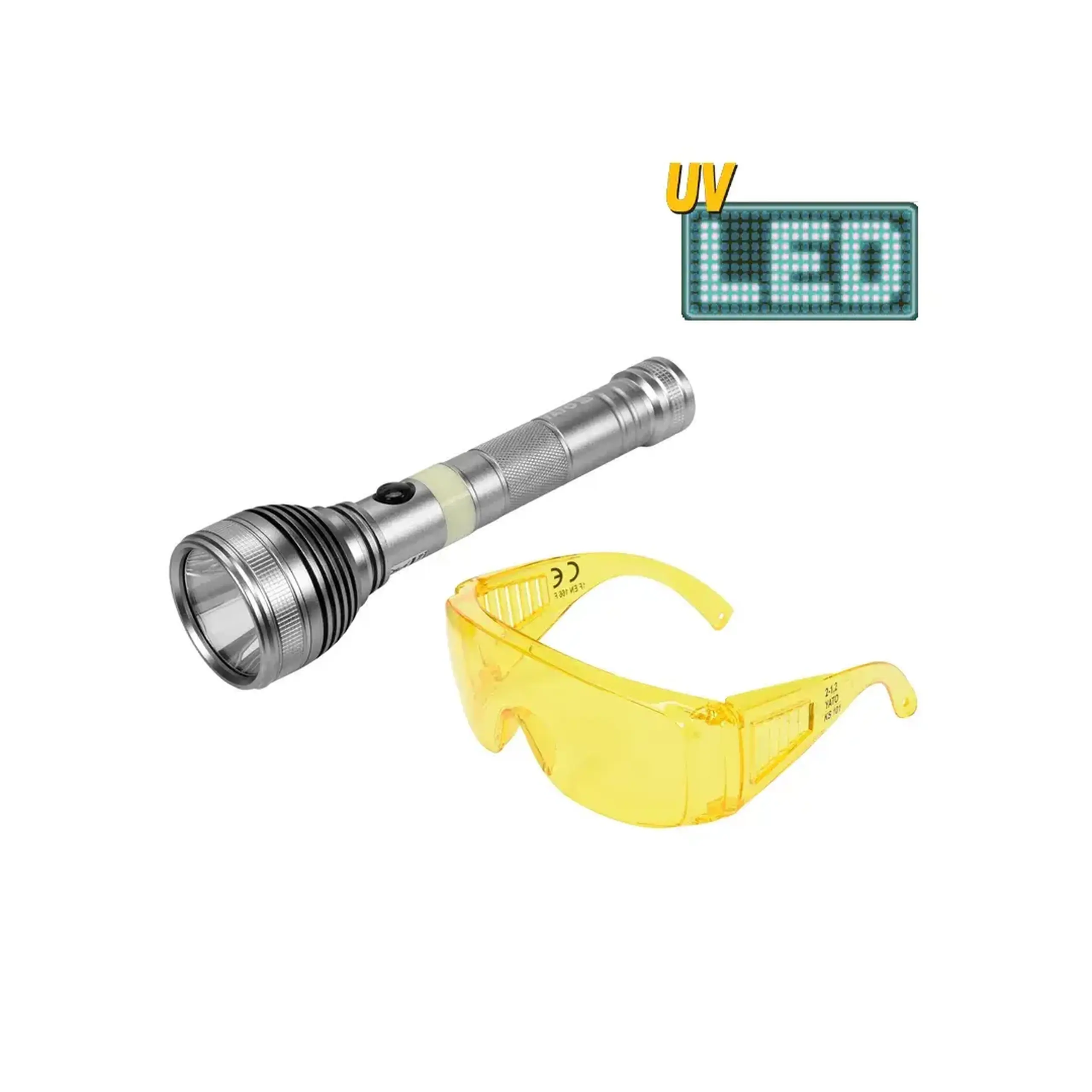 Lanternă UV cu ochelari 3 W 3.7 V 1500 mAh (Li-ion) Yato