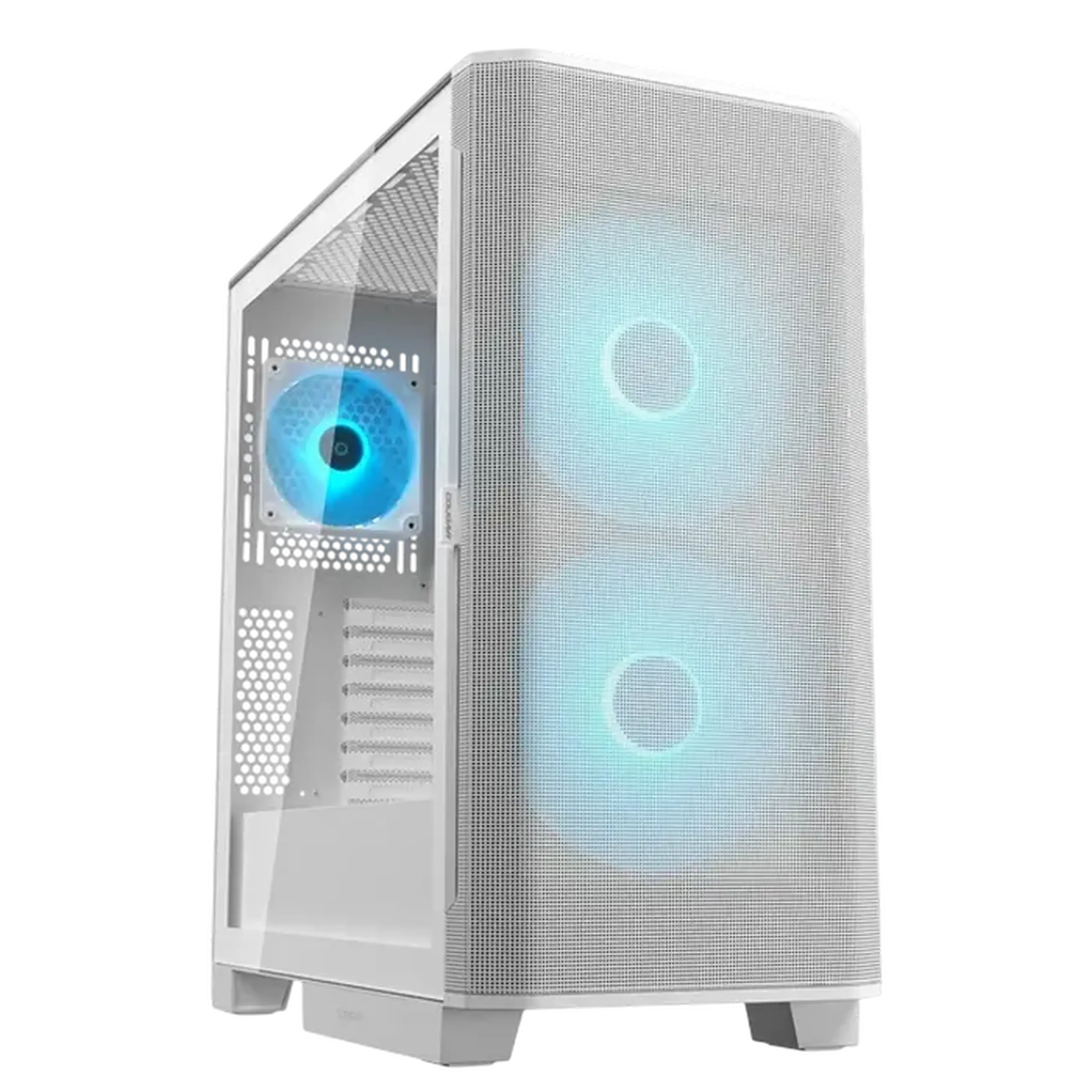 Carcasă PC Cougar Airface FLO RGB, Midi-Tower, Fără PSU, Alb
