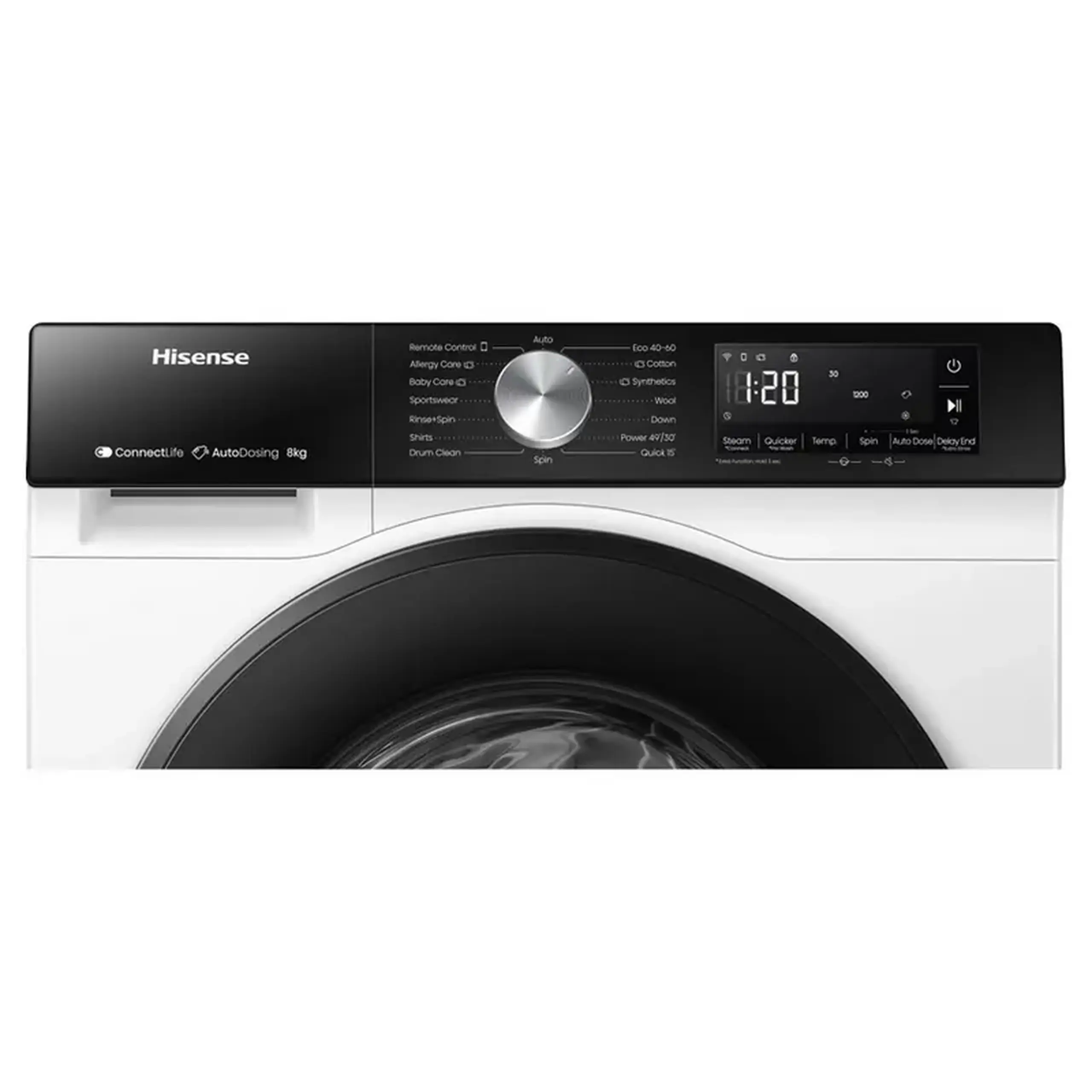 Mașină de spălat Hisense WF3S8045BW3, 8kg, Alb