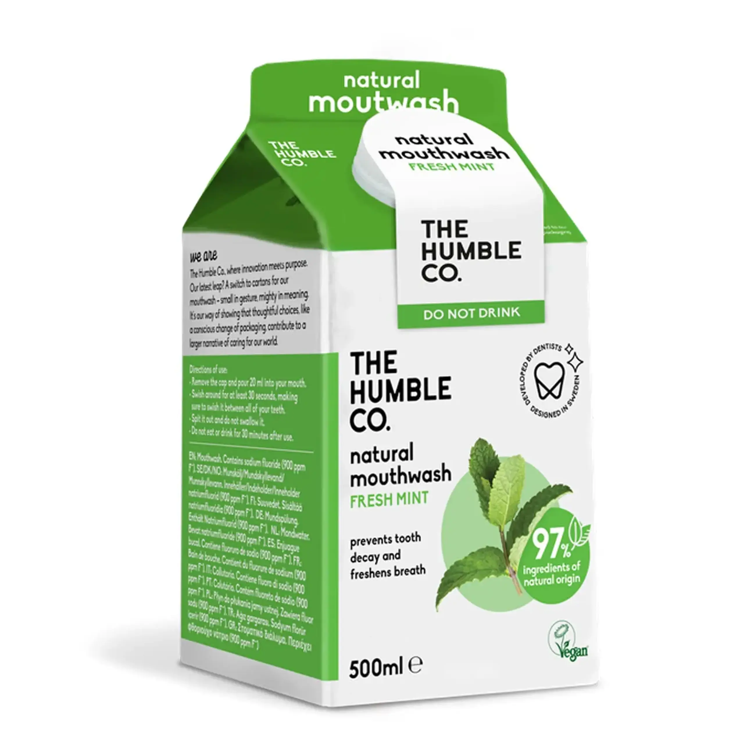 Apă de gură naturală Fresh Mint — The Humble Co.
