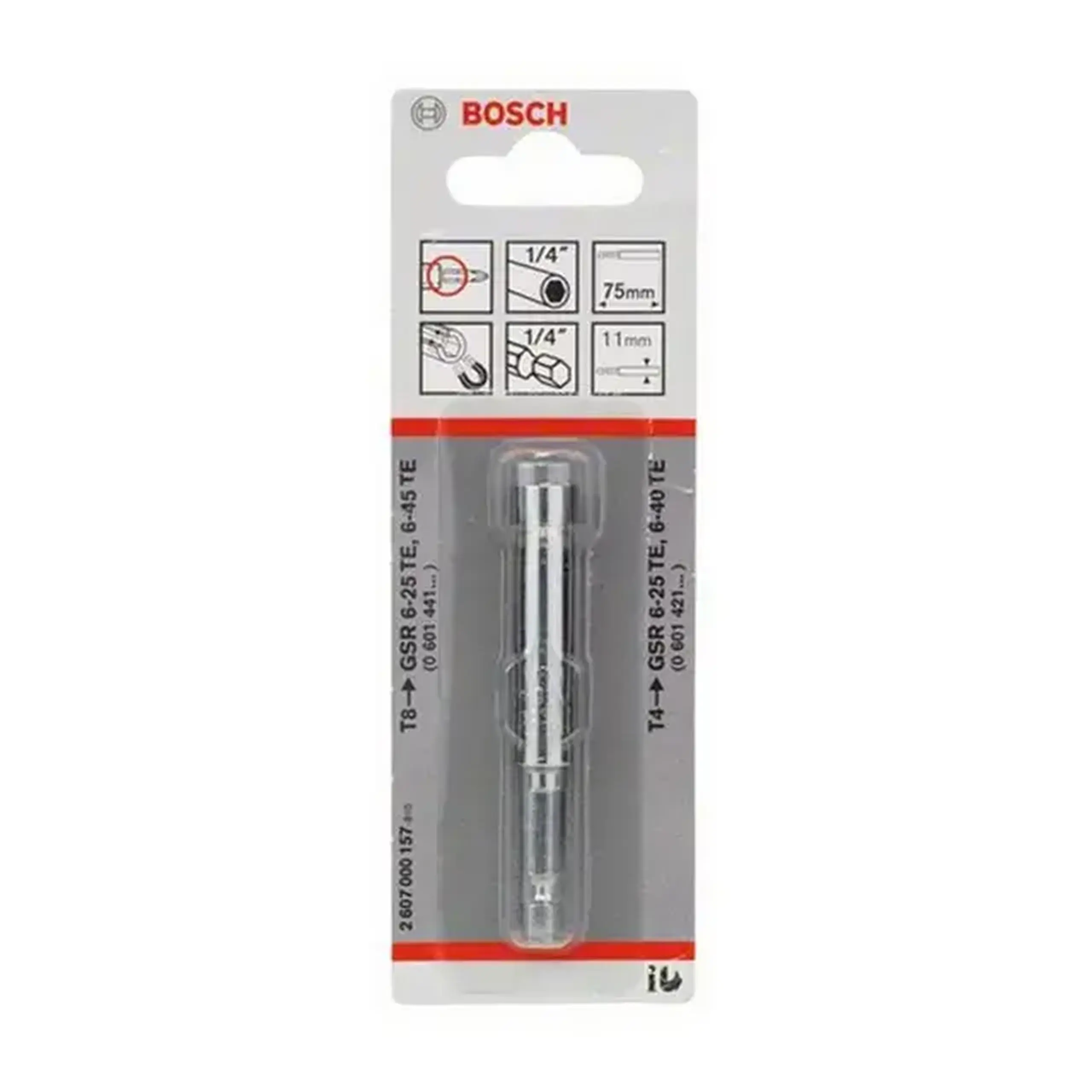 Adaptor pentru biți hexagonal GSR 1/4" 75 mm Bosch