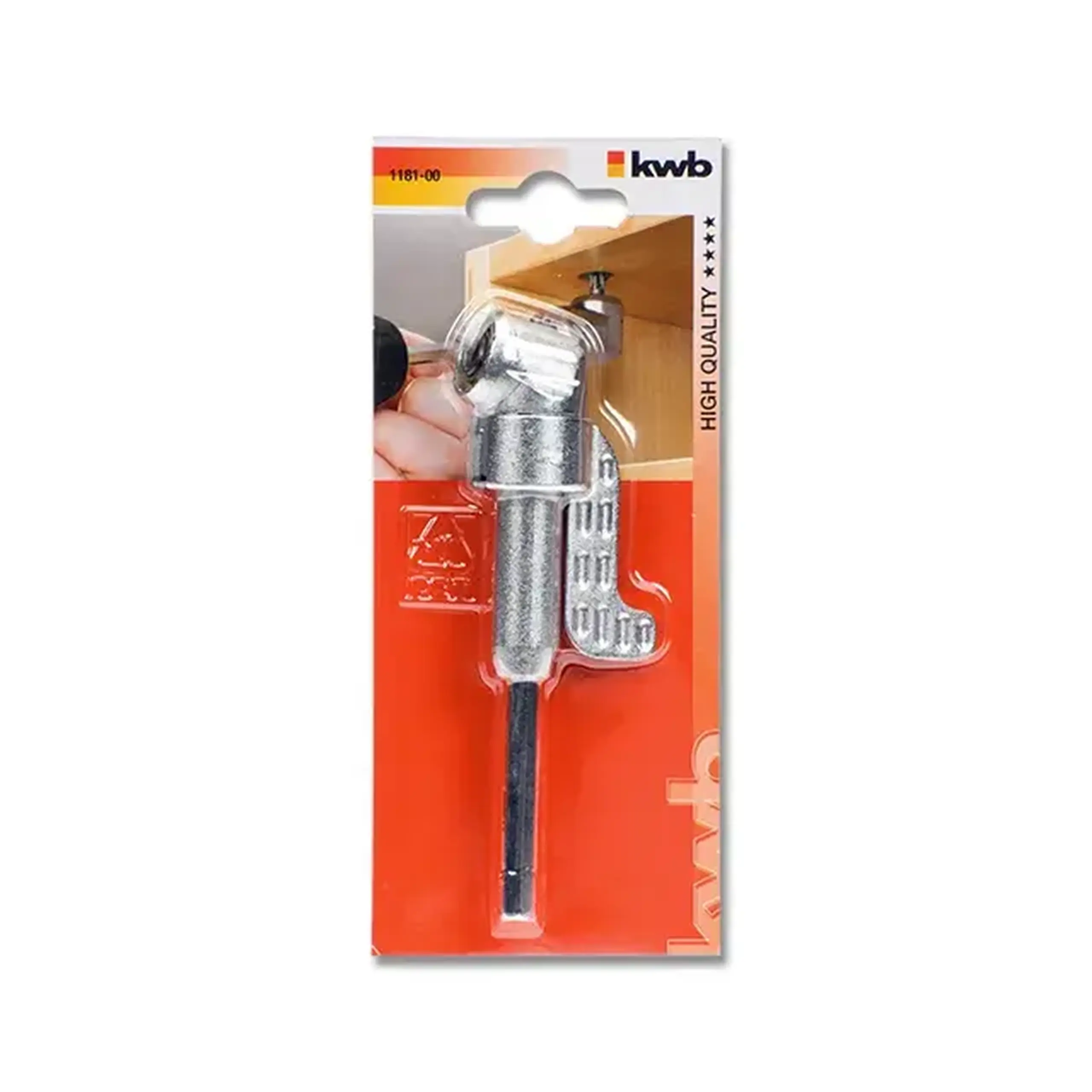 Adaptor cu unghi 90' pentru biți 1/4'' KWB - Dimensiuni (L x W x H x Ø) 1/4''