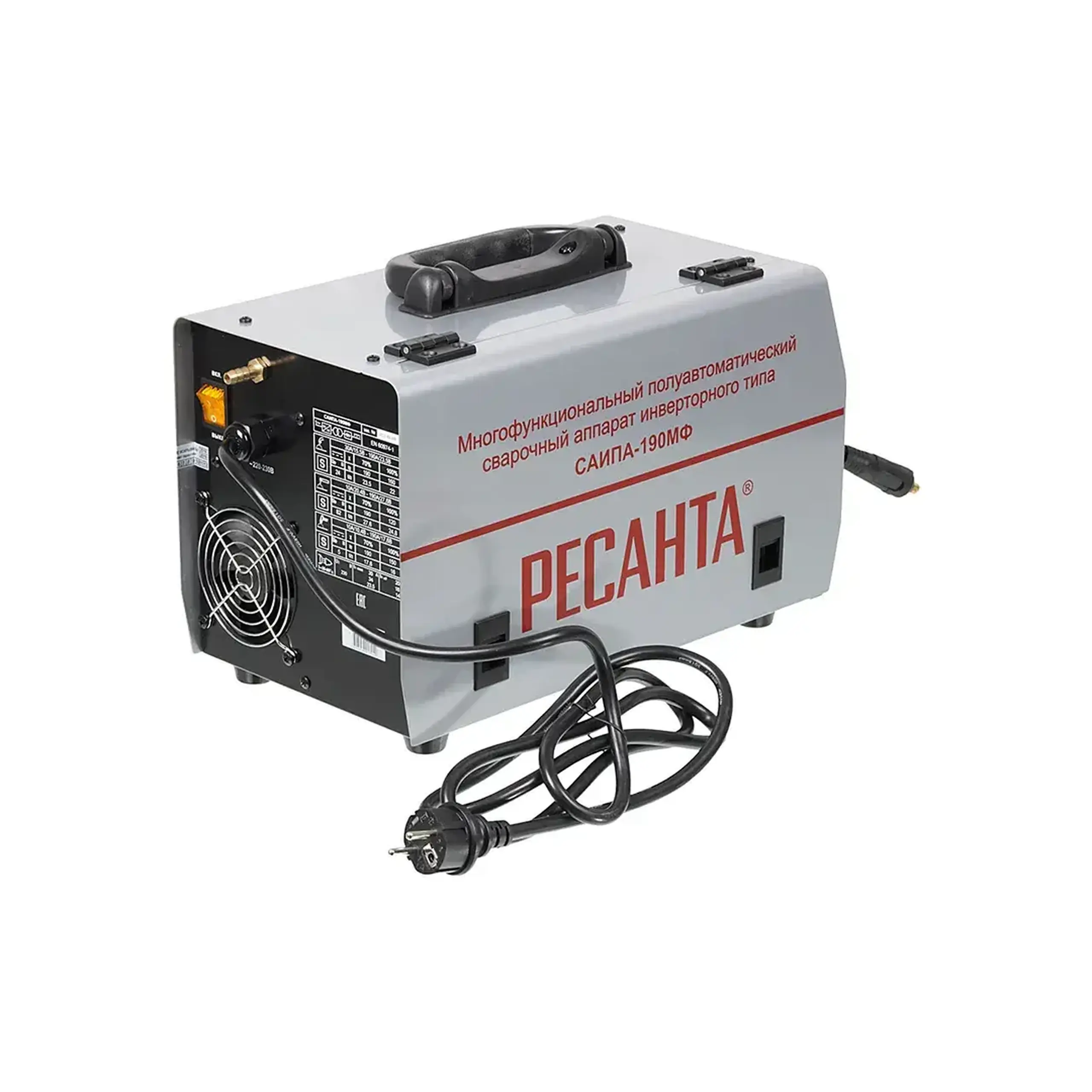 Aparat de sudat semiautomat САИПА-200МФ MIG/MAG/TIG 190 A 6.8 kW 230 V RESANTA