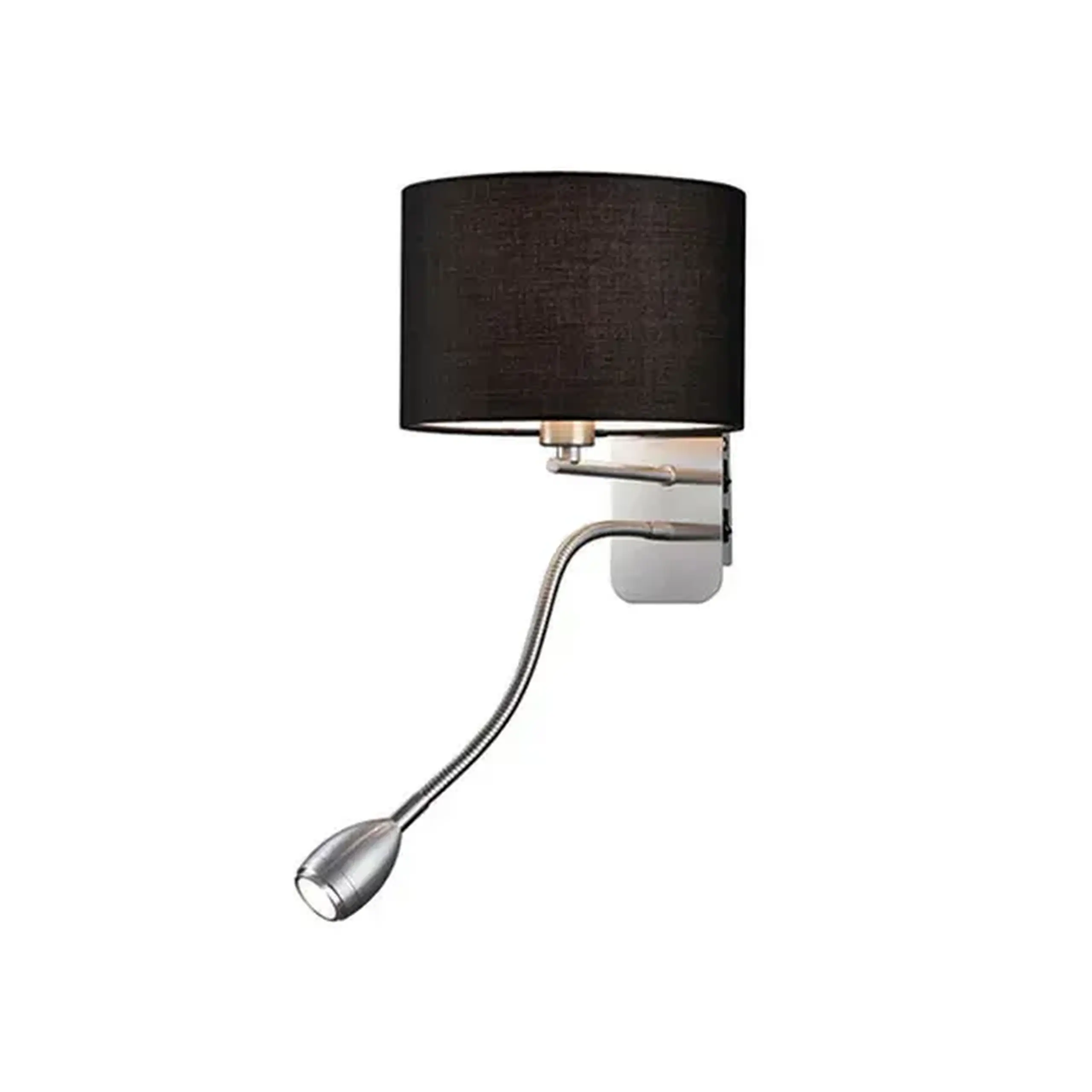 Aplică LED HOTEL 40 W + 3.2 W E14 + SMD IP20 3000 K 220 - 240 V Trio - Culoare Negru/Nichel