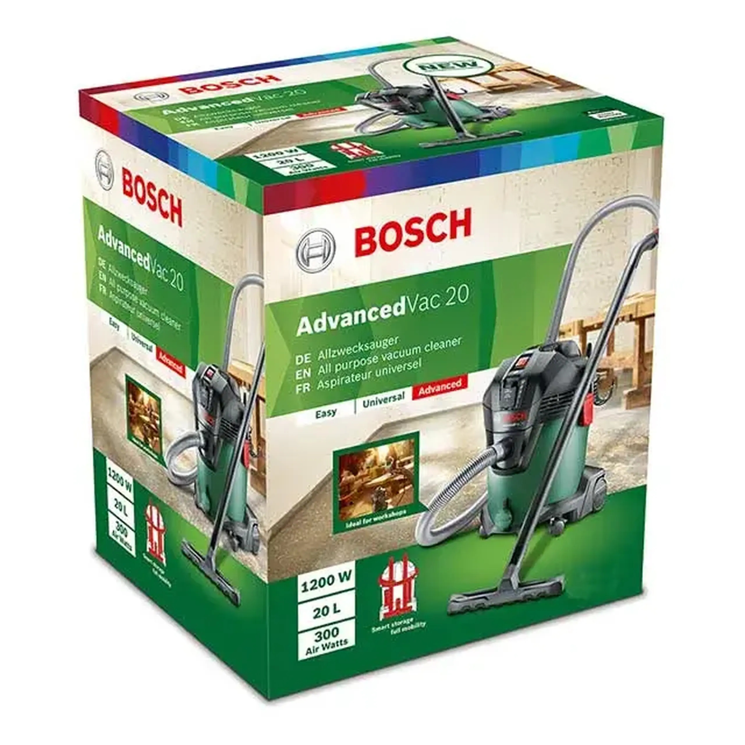 Aspirator AdvancedVac 20 1200 W 220 - 240 V 260 mbar 20 l Bosch