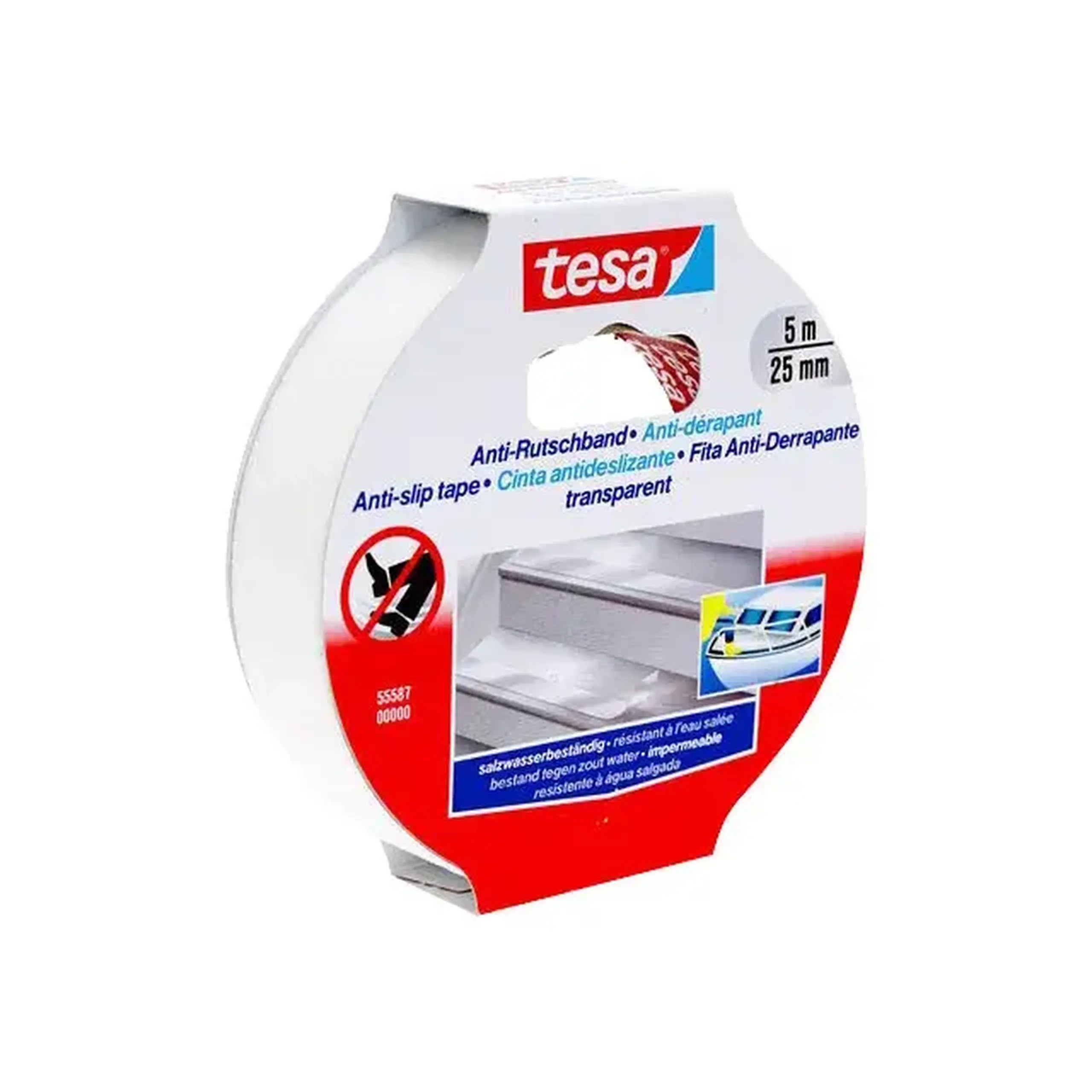 Bandă anti-alunecare Tesa 25 mm x 5 m transparent