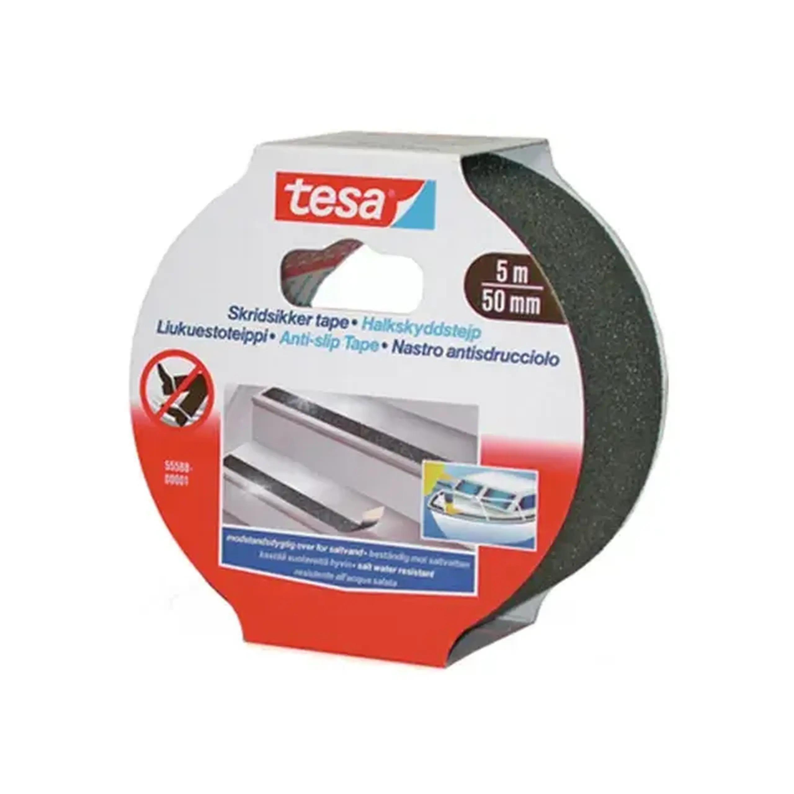Bandă anti-alunecare Tesa 55588 5 m x 50 mm negru