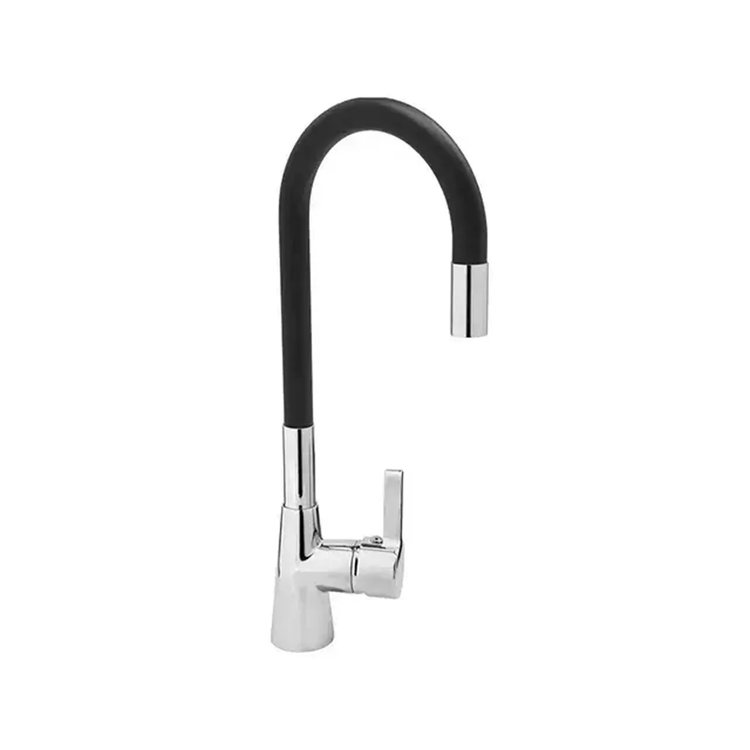 Baterie pentru bucătărie cu gât flexibil 477 mm Alamă/Silicon Fala - Culoare Negru